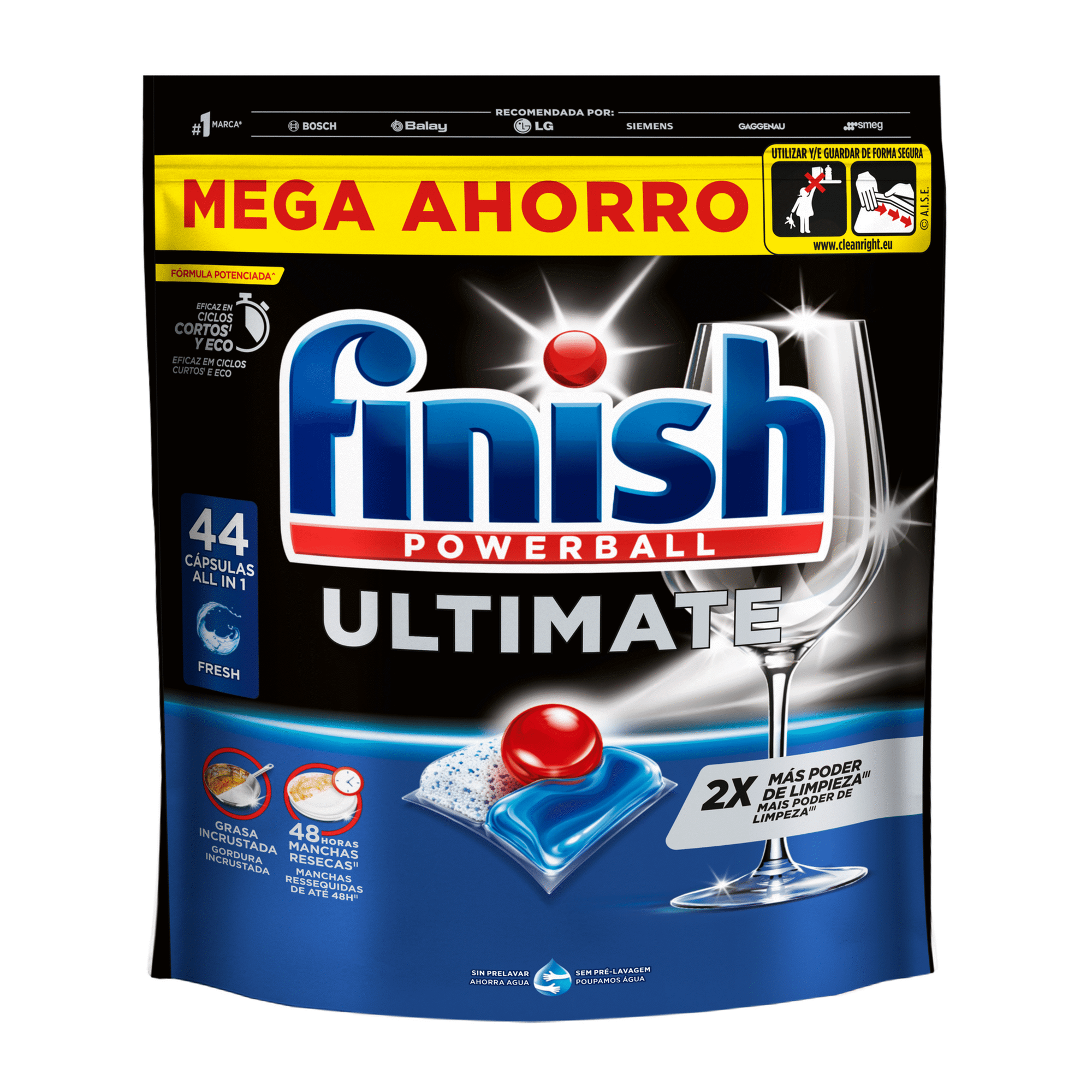 Detergente M&aacute;quina Loi&ccedil;a Pastilhas Ultra Regular Finish