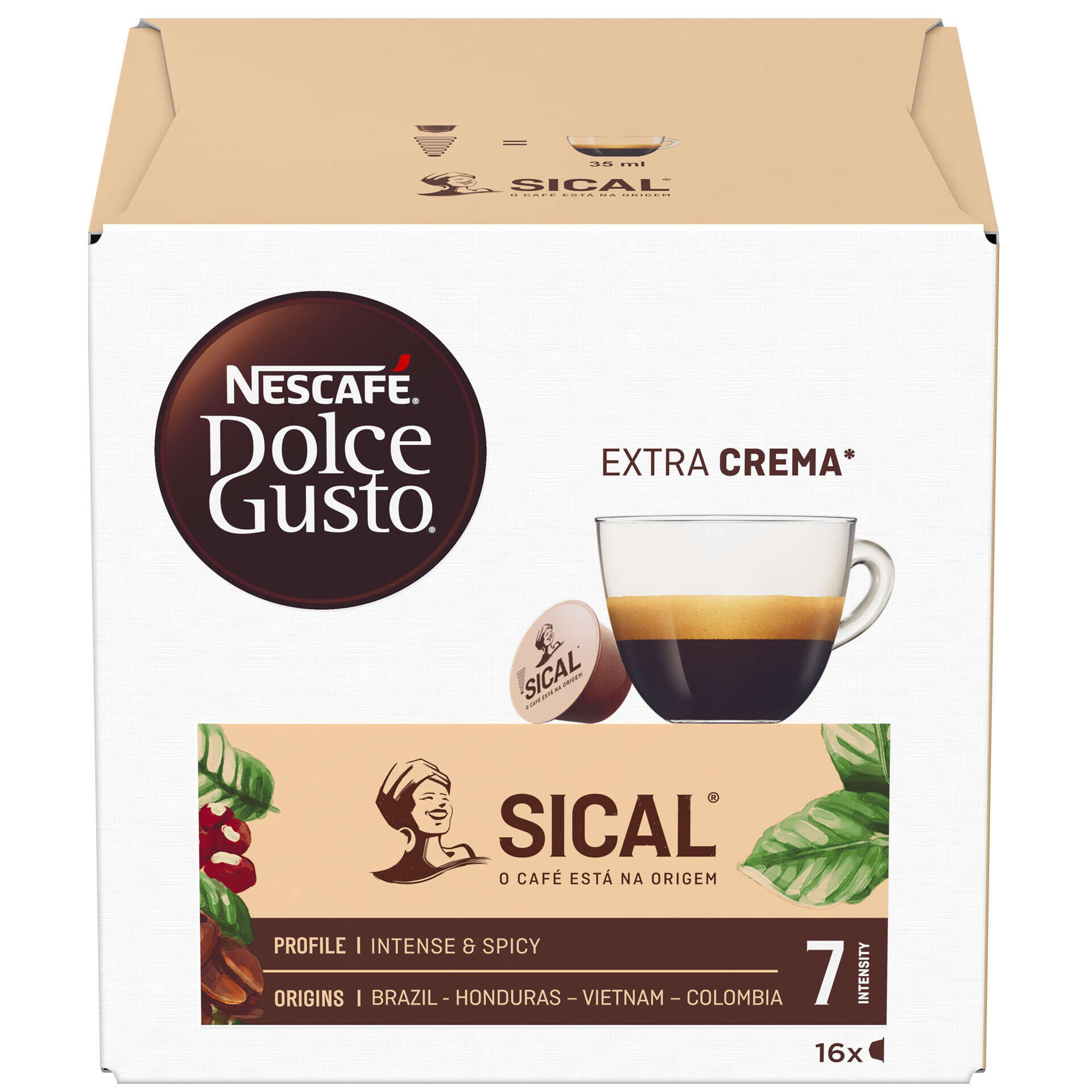 Cápsulas de Café Sical Int 7 emb. 16 un - Dolce Gusto | Continente