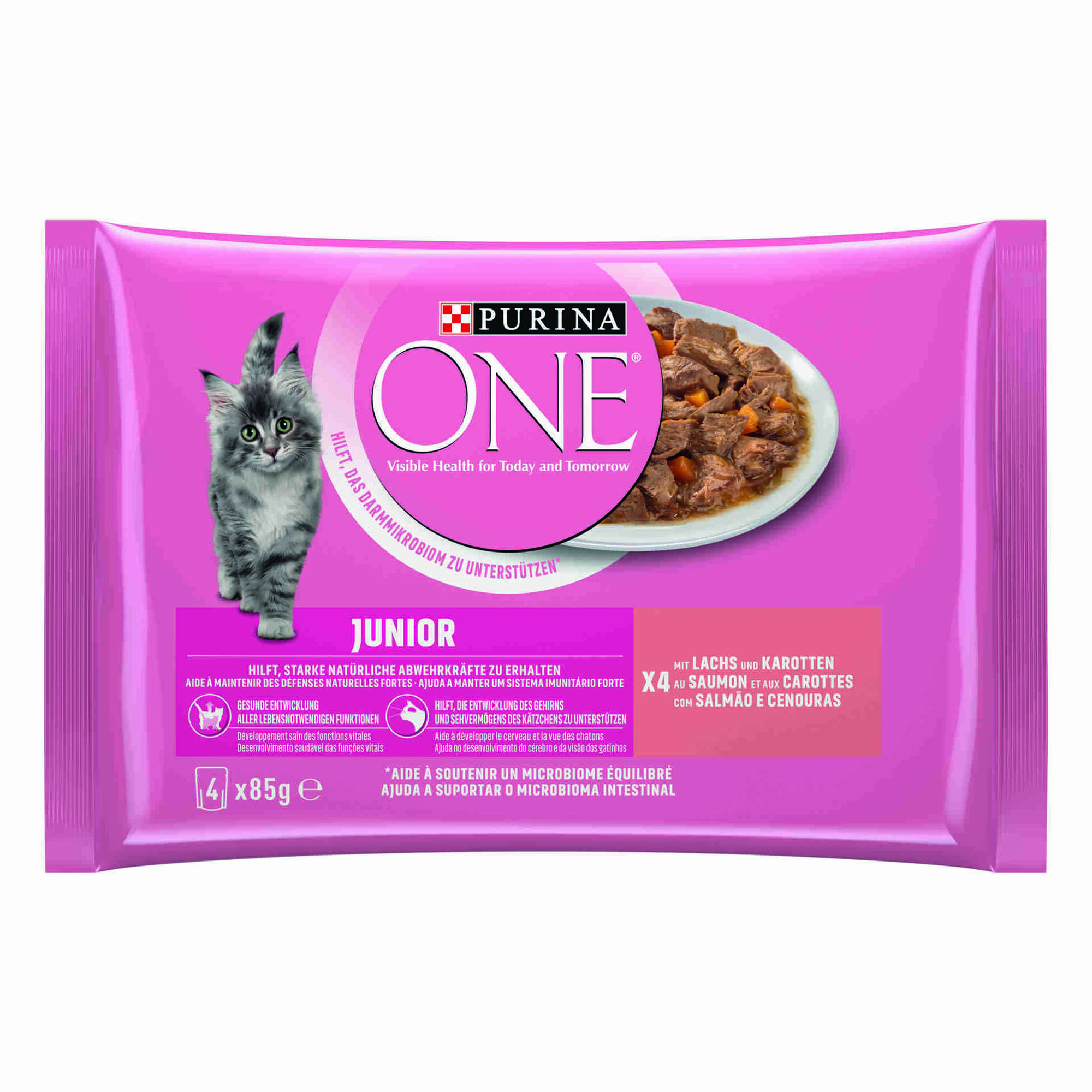 Comida Húmida para Gato Júnior Salmão Saquetas Comida Húmida para Gato Júnior Salmão Saquetas