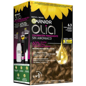 Coloração Permanente Louro Escuro Dourado 6.3 Garnier Olia