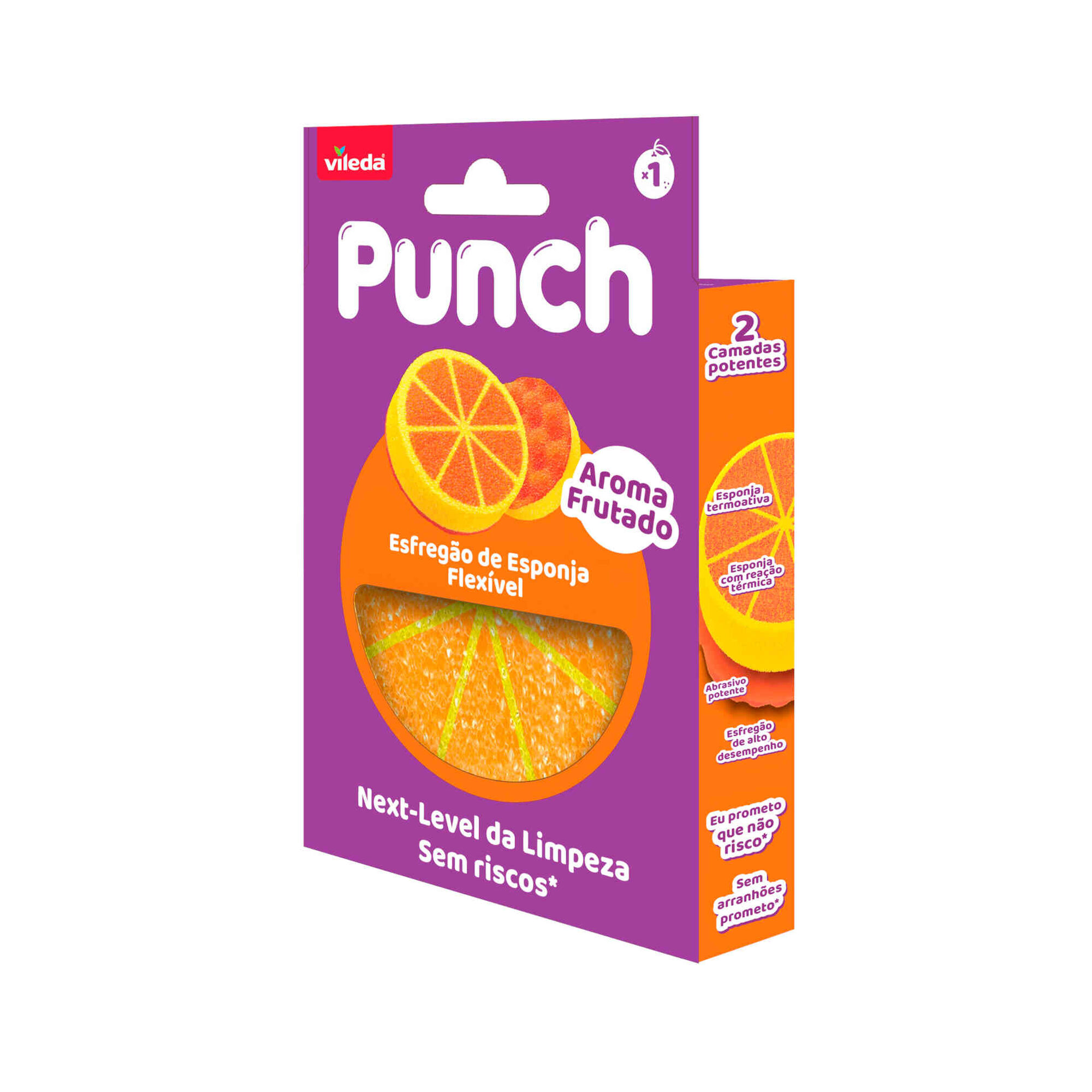 Esfreg&atilde;o Resistente Punch Laranja Vileda