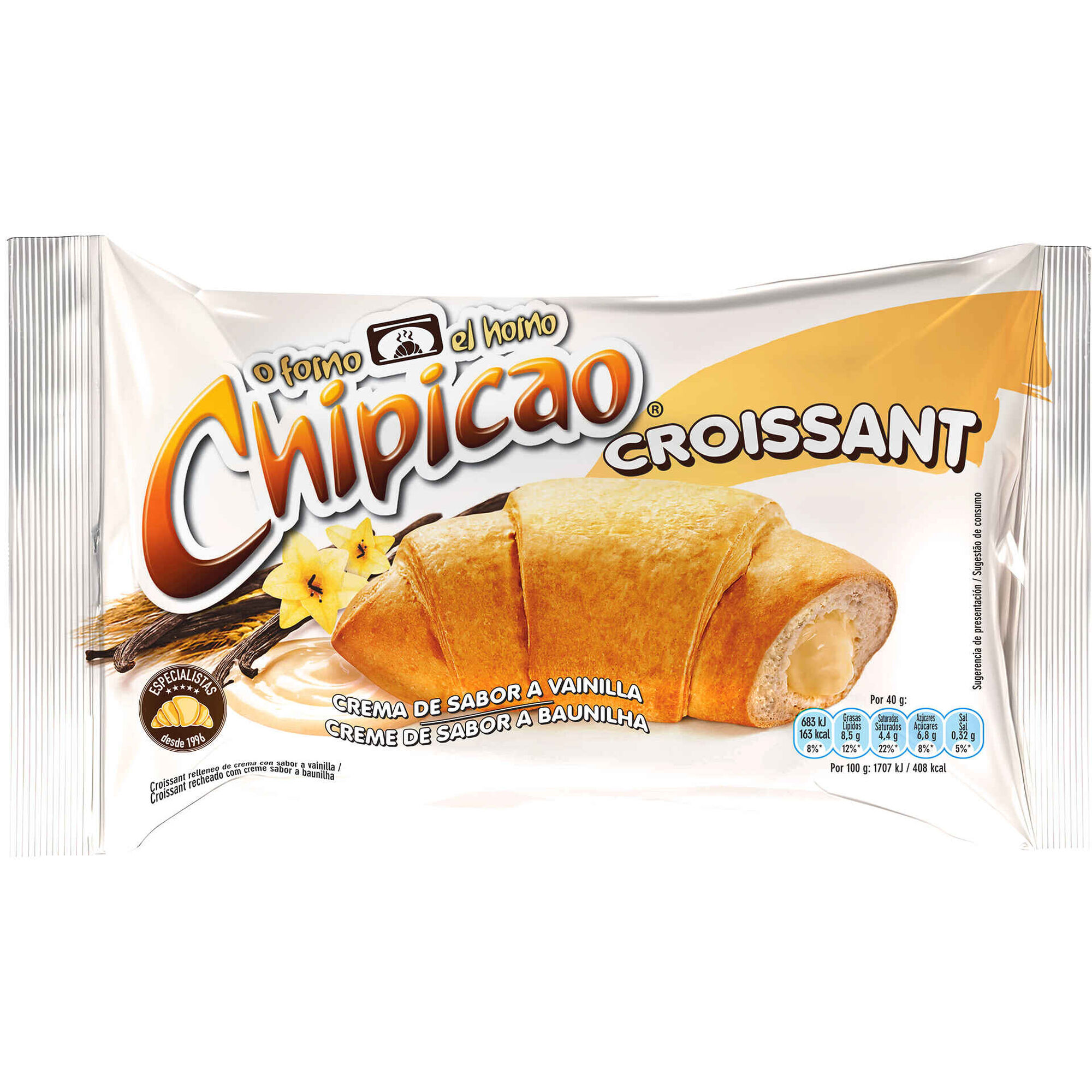 Croissant com Recheio de Baunilha