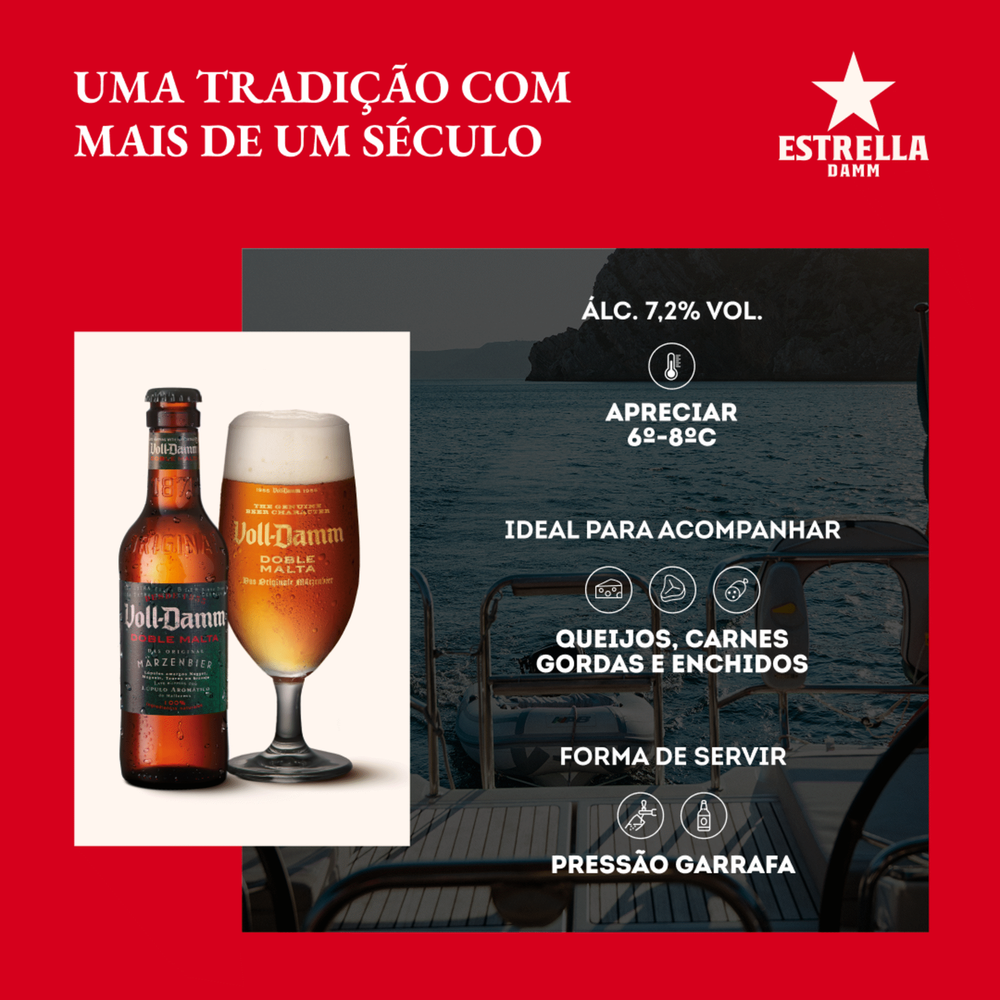 Cerveja com &Aacute;lcool Voll Estrella Damm