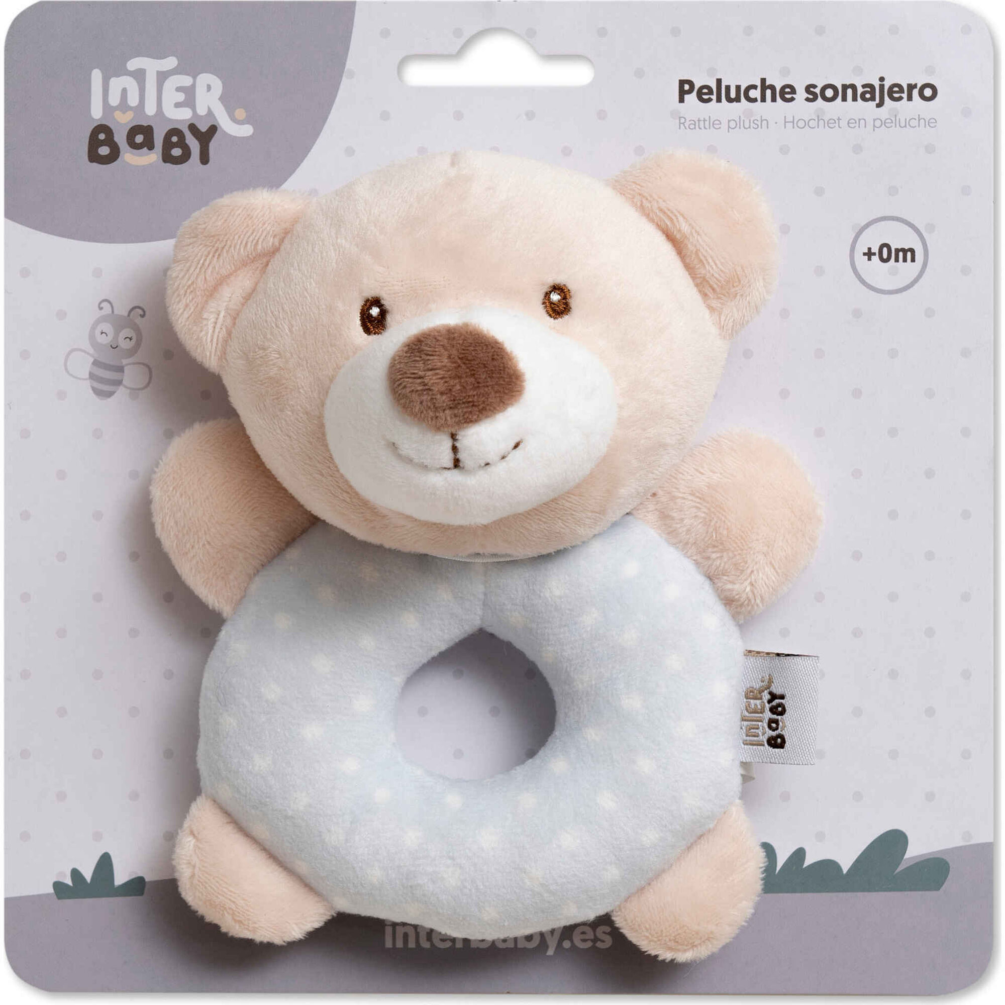 Peluche Cinza Guizos Interbaby