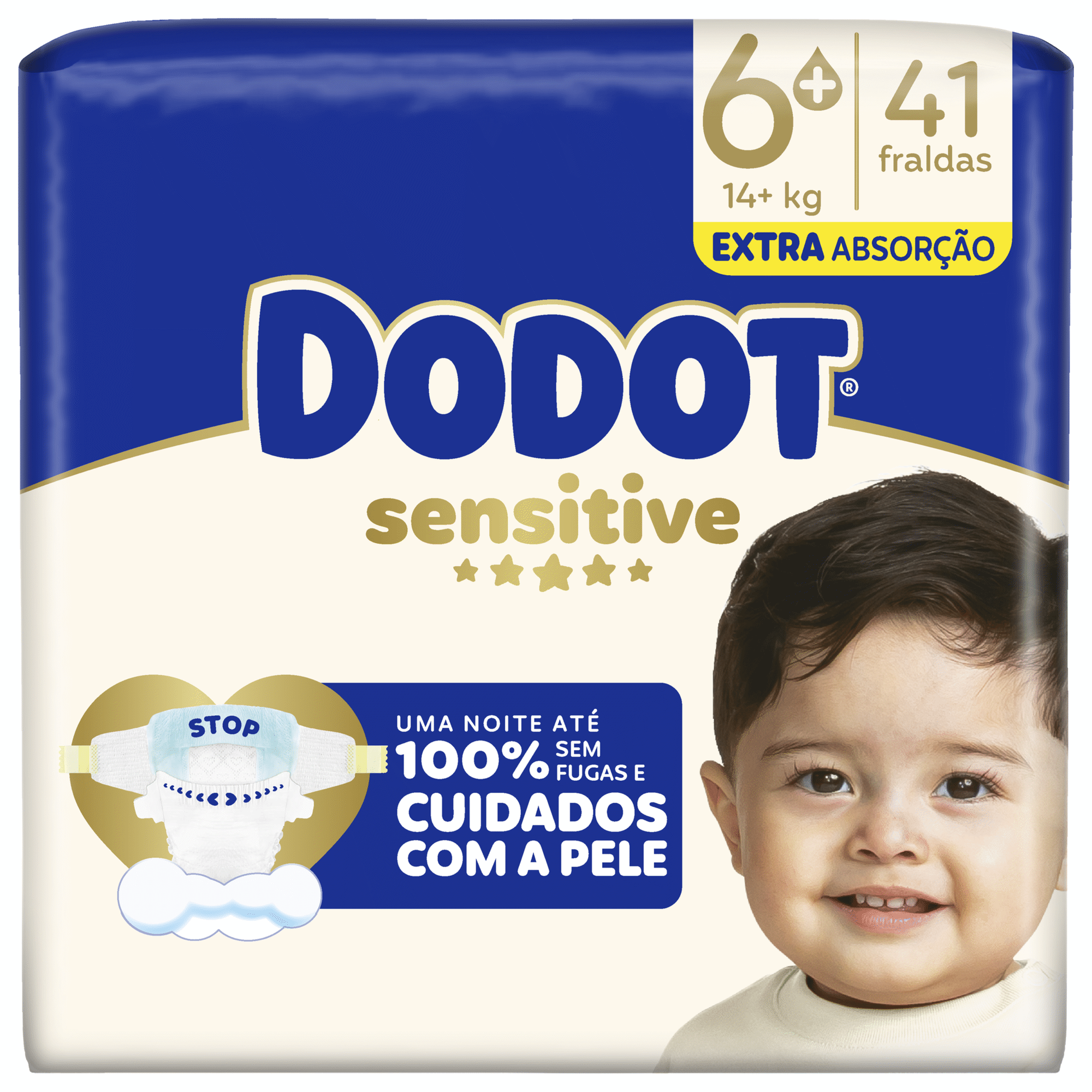 Fraldas Sensitive Extra +14kg T6+ Dodot