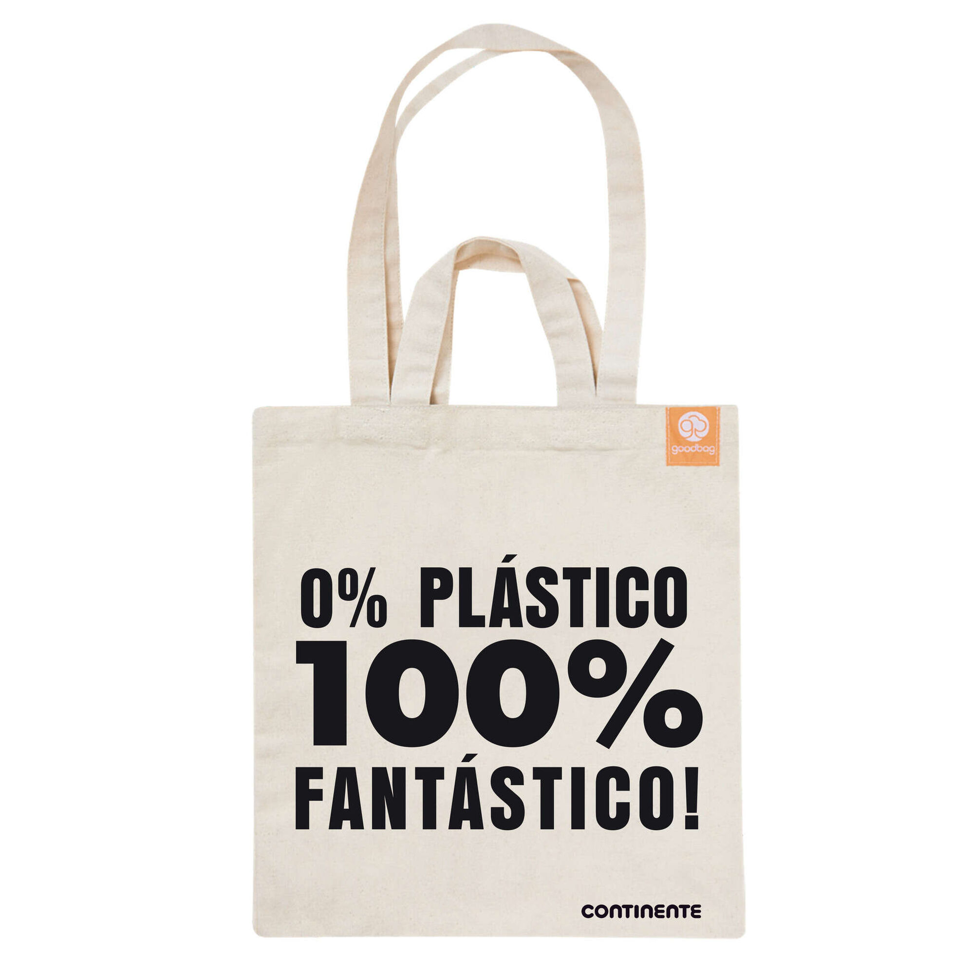 Saco Compras Reutilizável Algodão Bege Fantástico Goodbag Saco Compras Reutilizável Algodão Bege Fantástico Goodbag