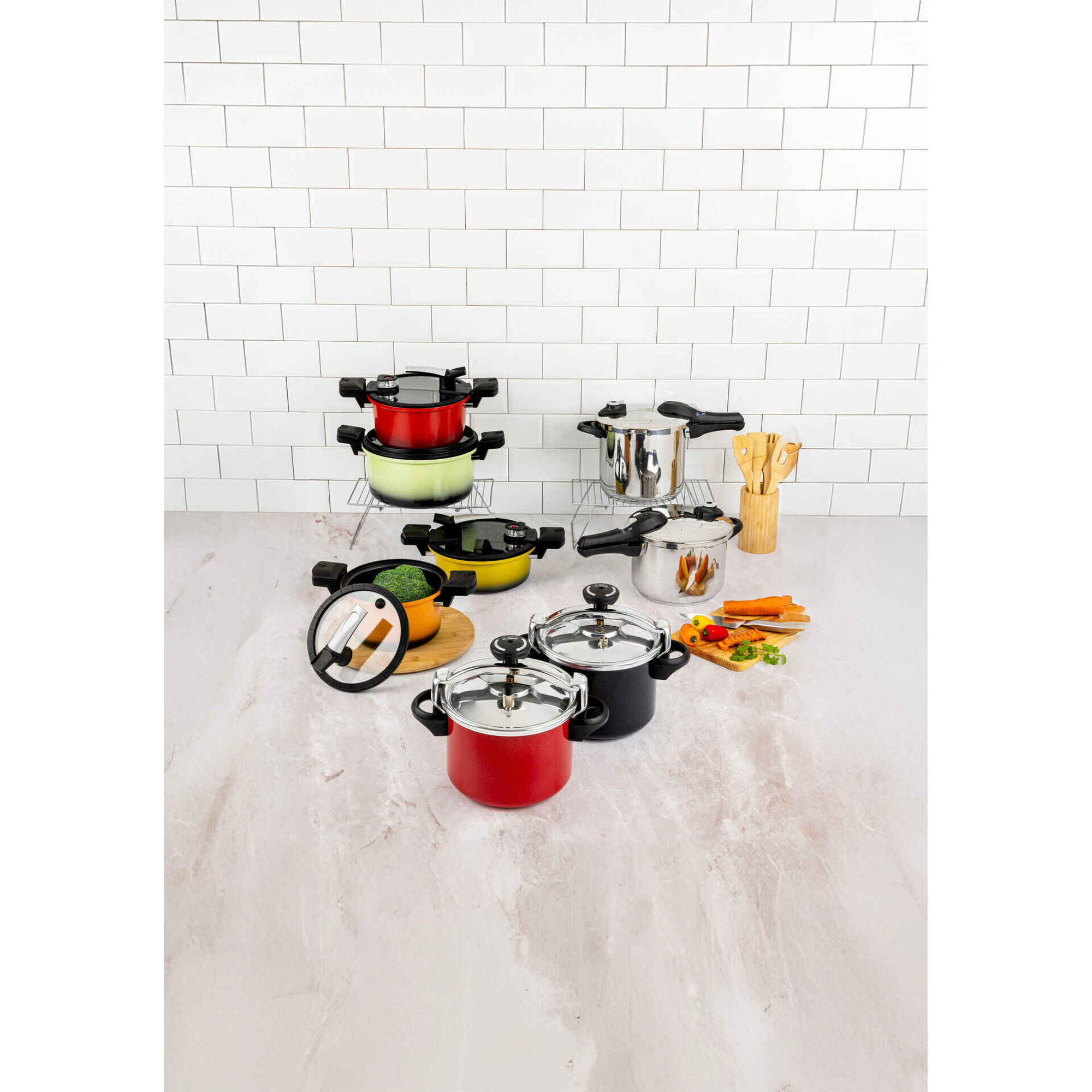 Panela Pressão 6L Vermelho Tradicional