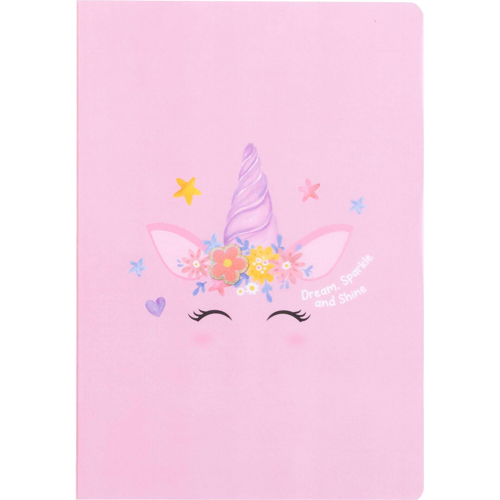 Caderno Agrafado A4 Flex Quadriculado Unicorn