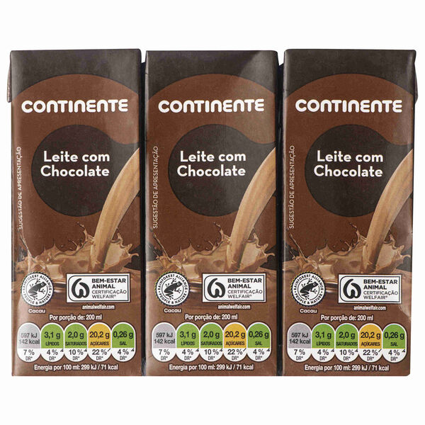 Leite Achocolatado Continente