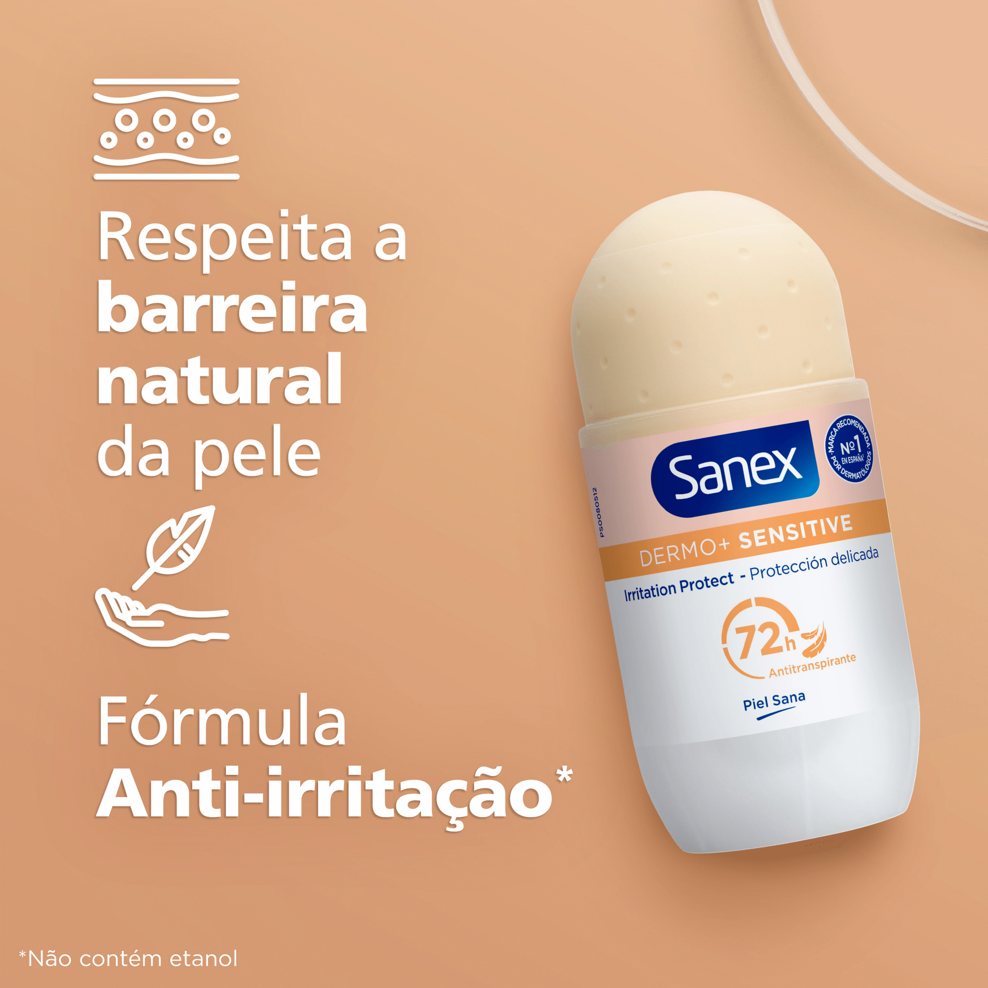 Desodorizante Roll On Dermo+ Sensitive 72H