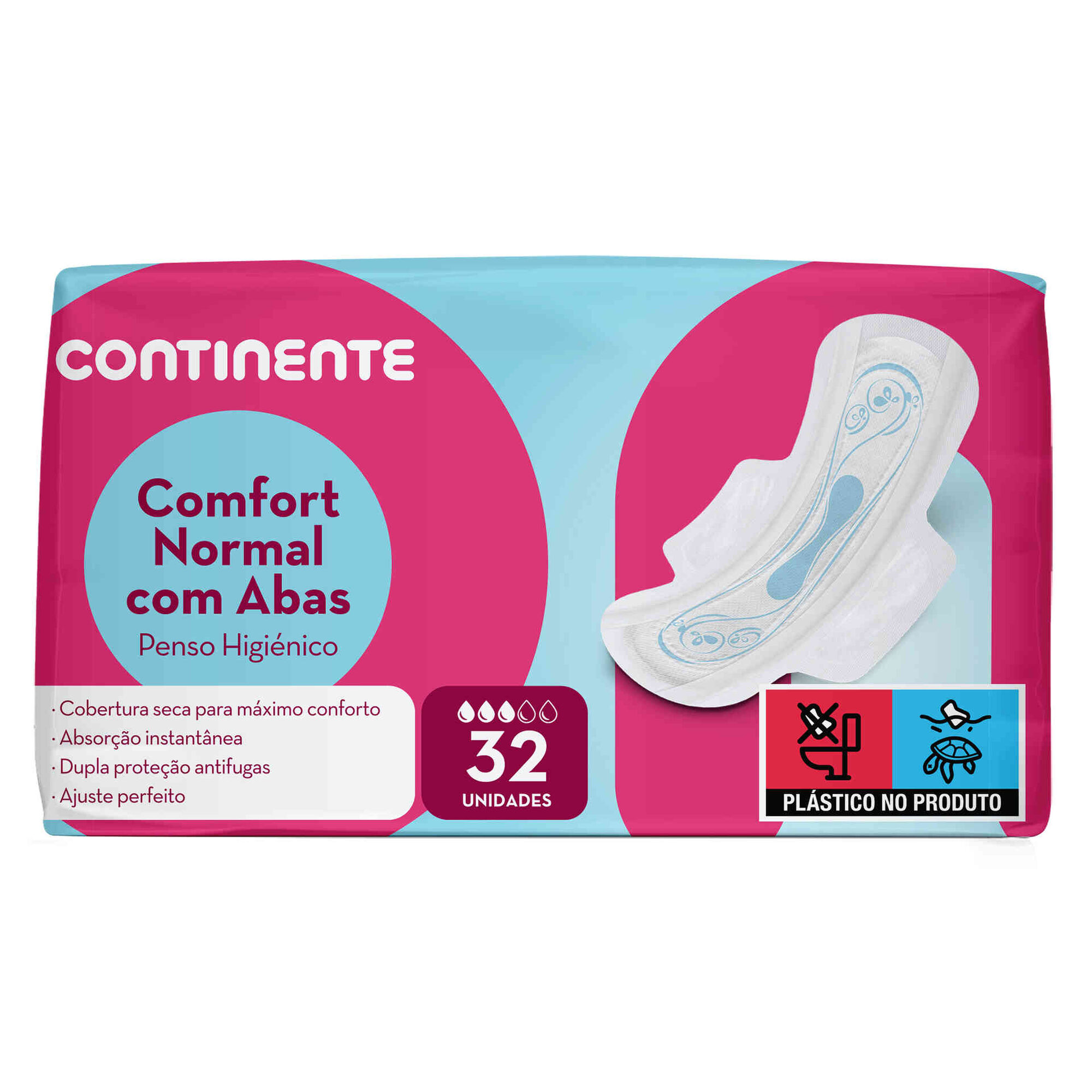 Pensos Higiénicos Comfort Normal com Abas