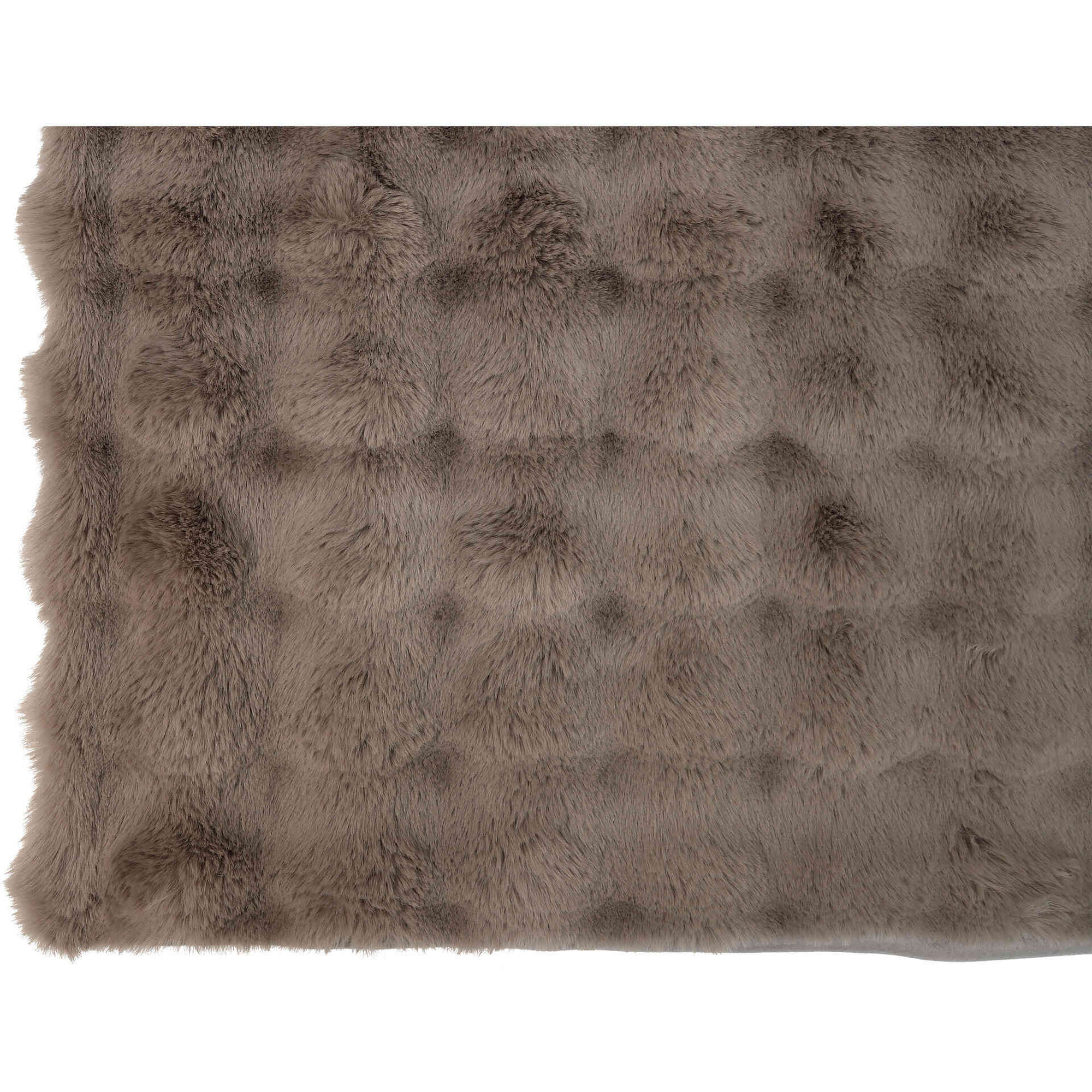 Manta Efeito Pelo 130x160xm Castanha