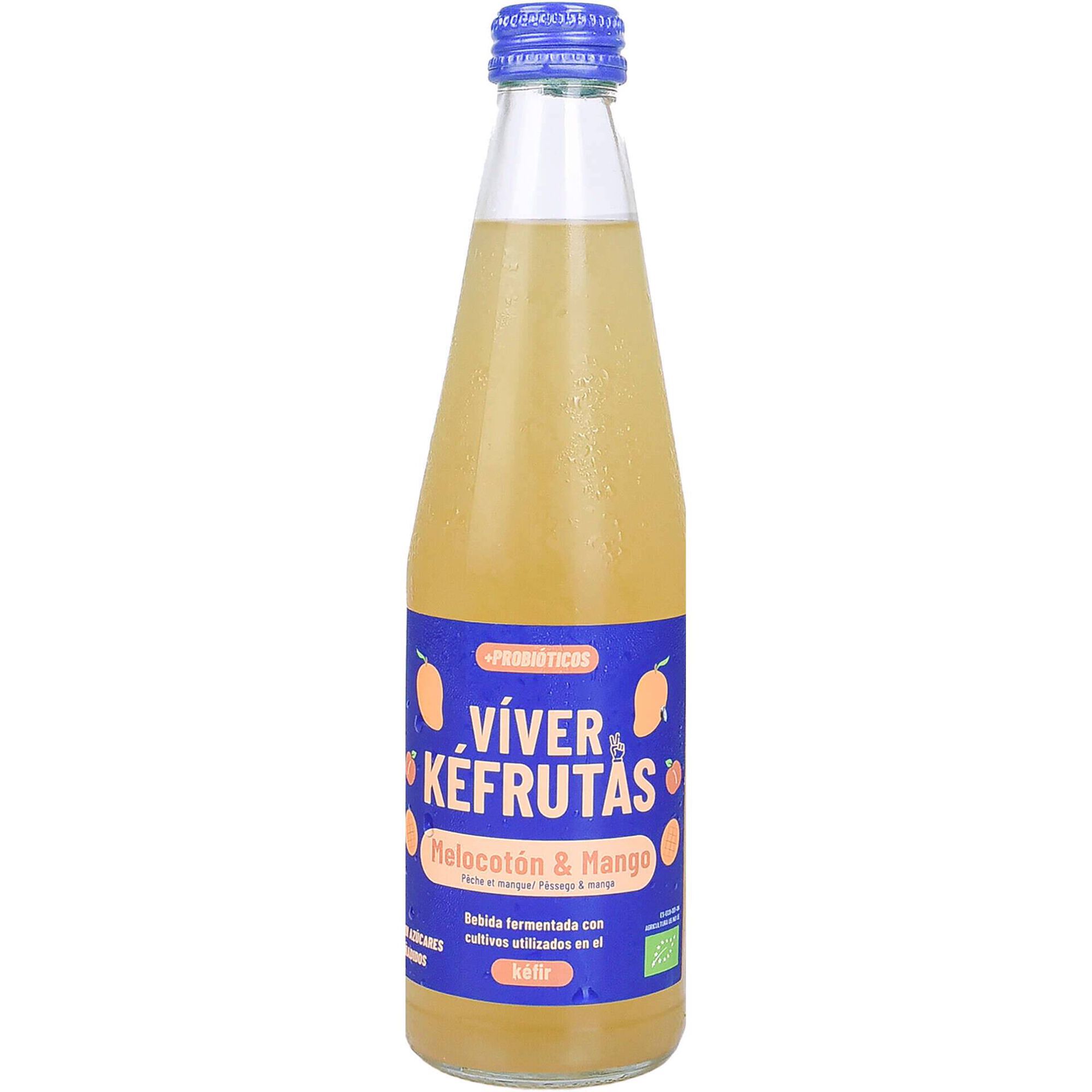 Kefir de Água, Pêssego e Manga Kefir de Água, Pêssego e Manga