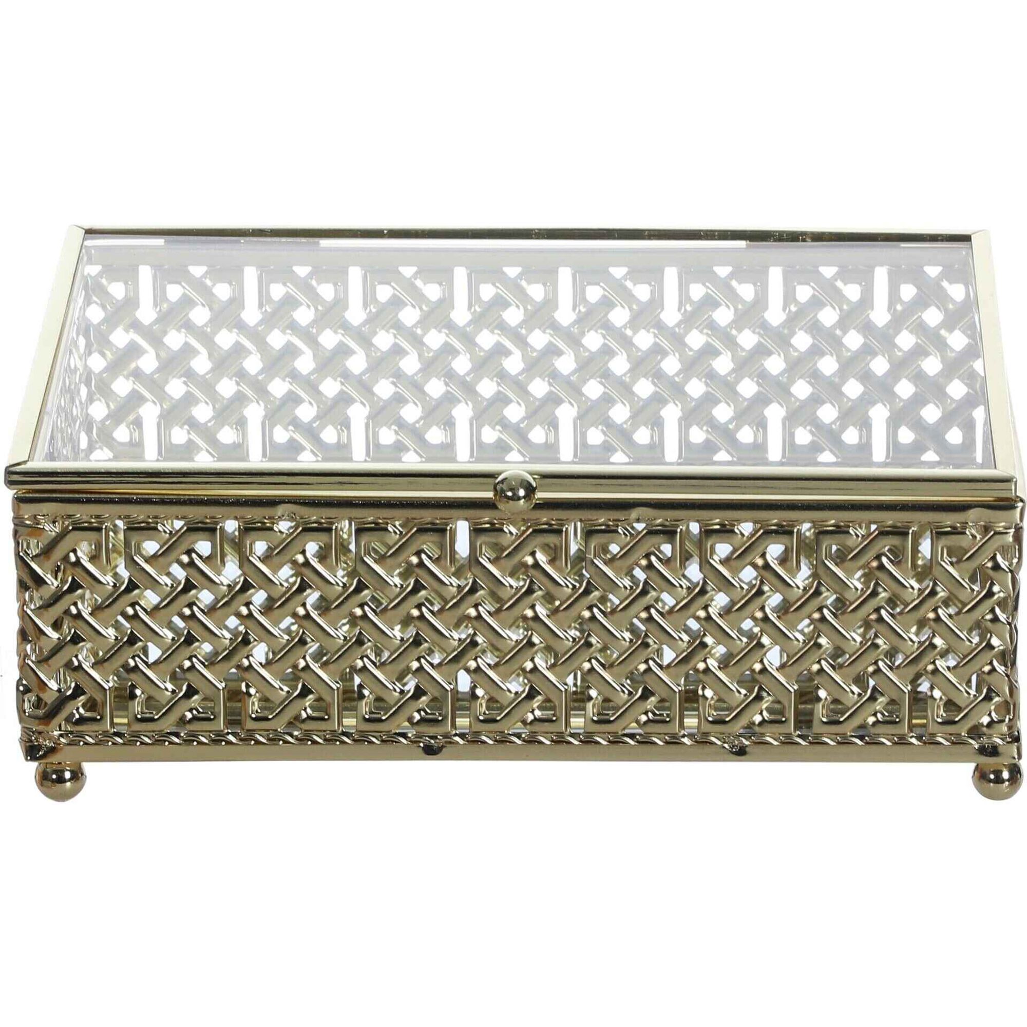 Caixa Decorativa 18x14x7cm Dourada