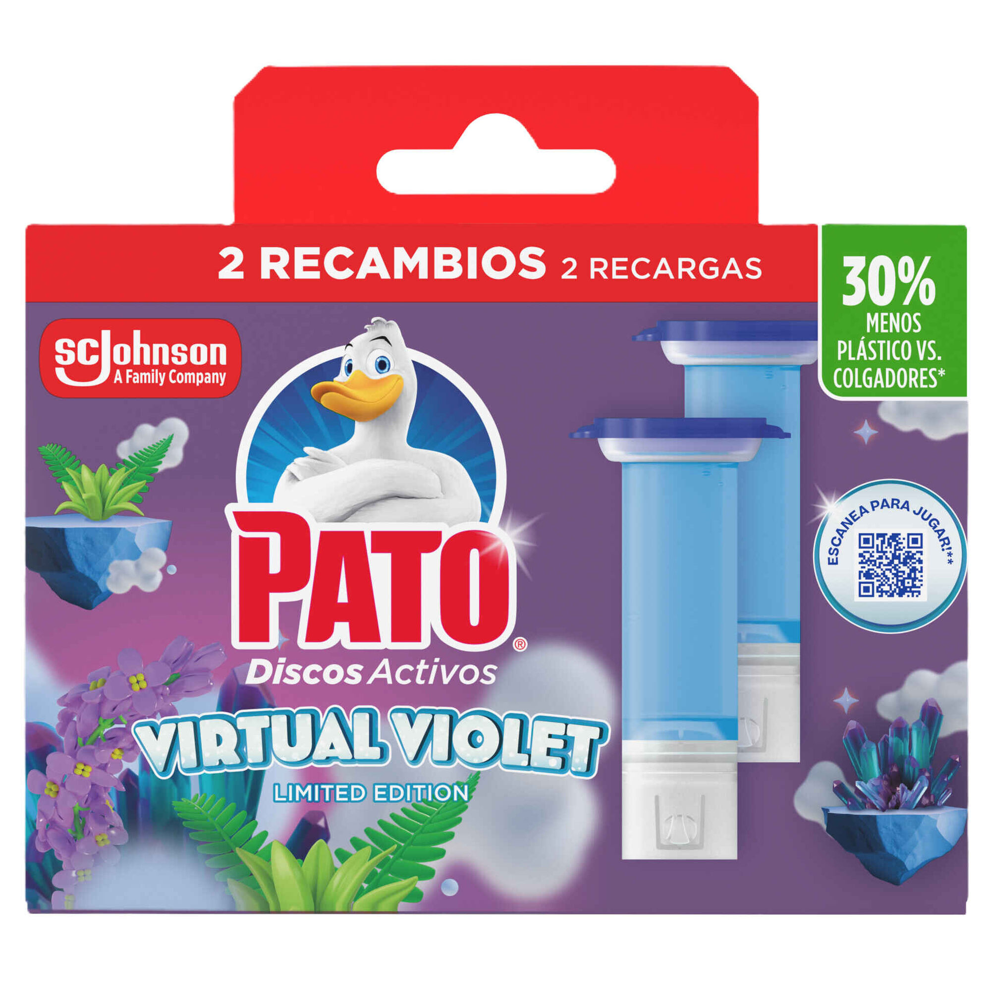 Discos Sanitários Ativos Recargas Virtual Violet