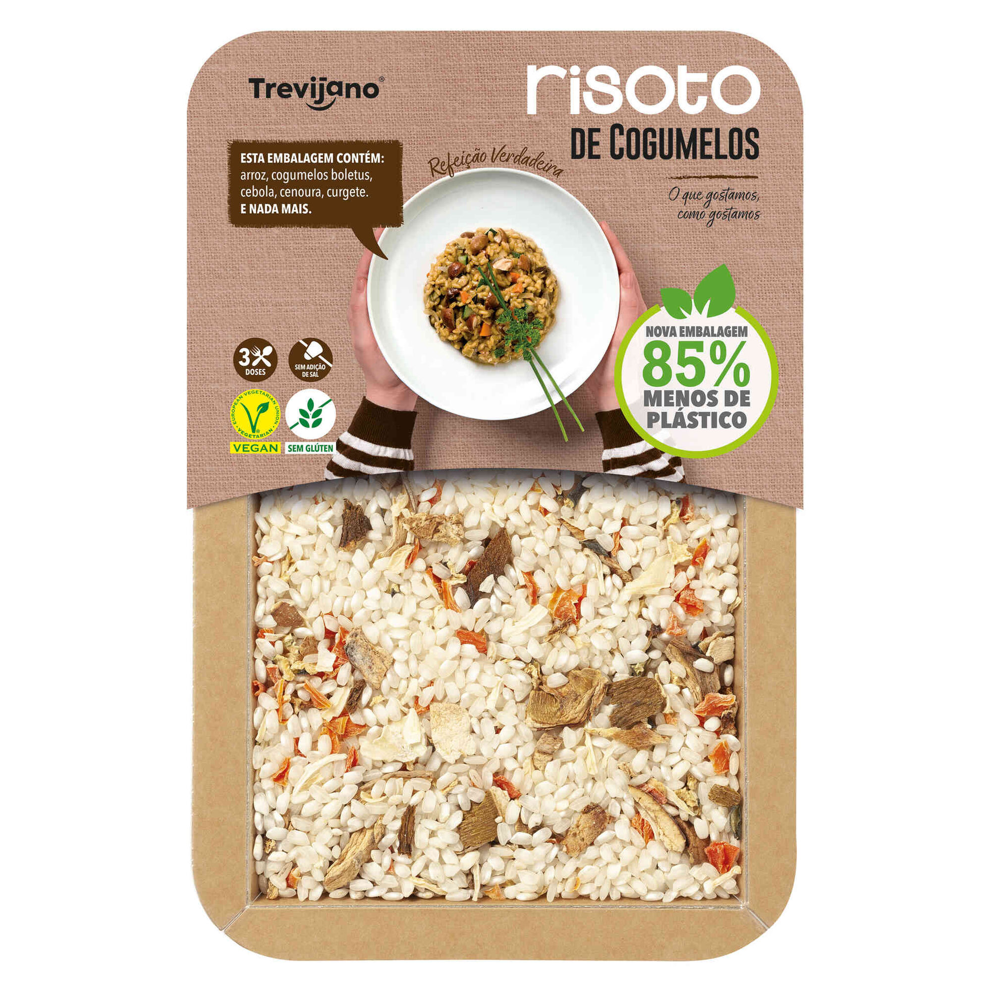 Risotto de Cogumelos sem Sal Adicionado emb. 280 gr Trevijano