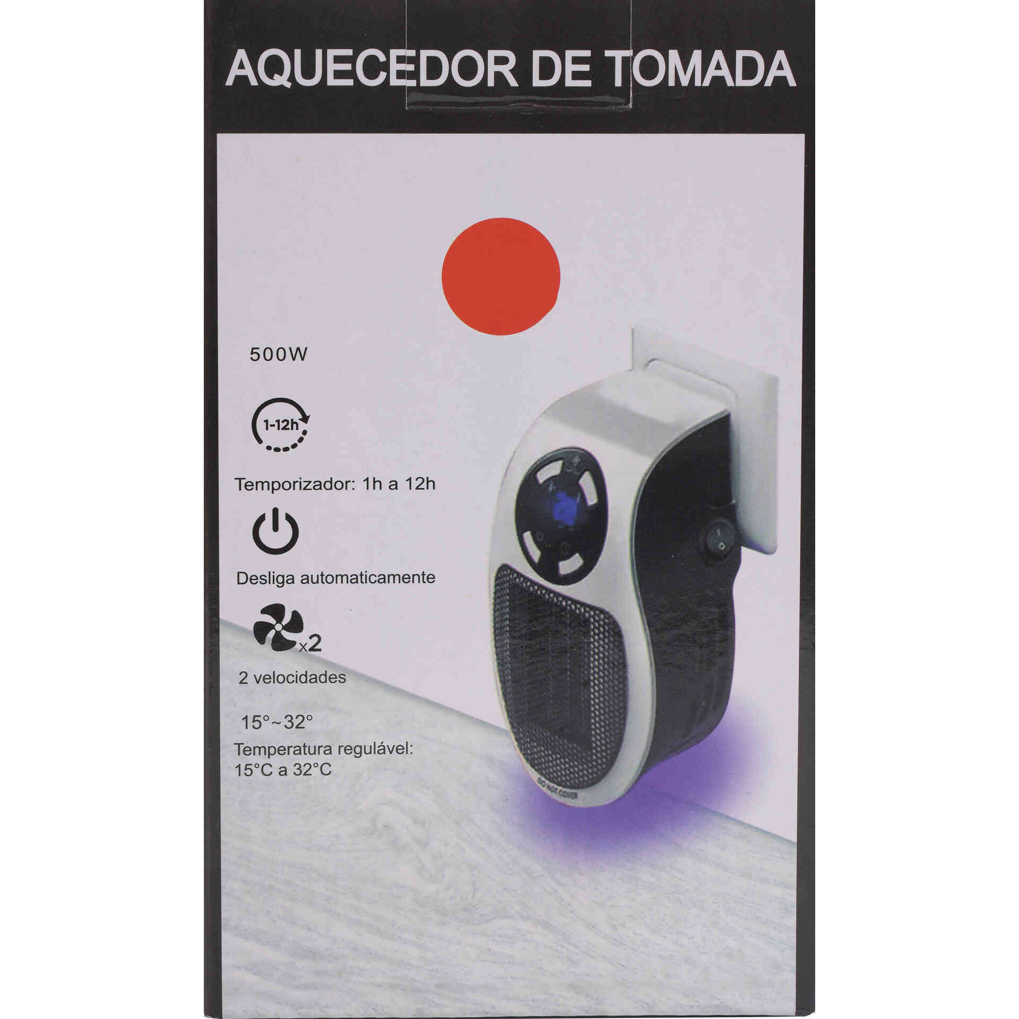 Aquecedor de Tomada 500W Bazar&atilde;o