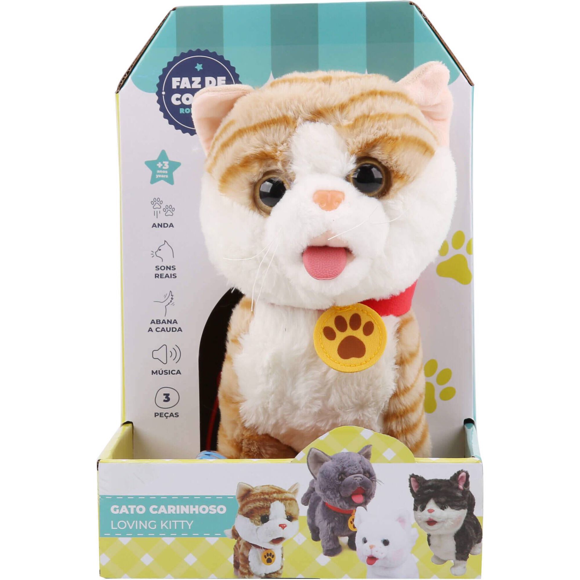 Zoko Faz de Conta - Peluche Gato Carinhoso (v&aacute;rios modelos)
