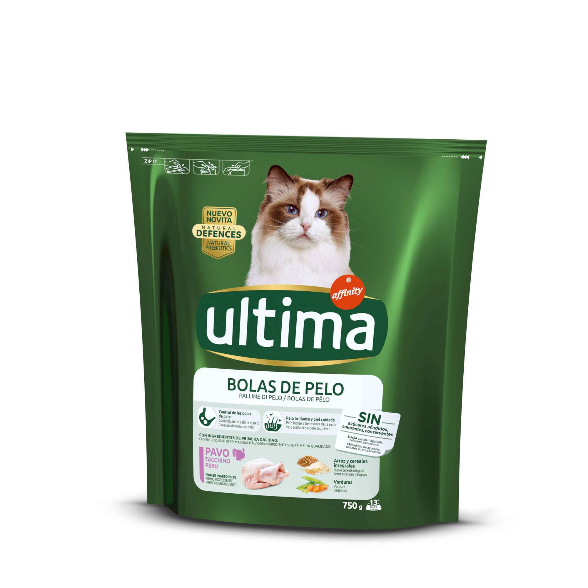 Ra&ccedil;&atilde;o para Gato Adulto Bolas de Pelo Affinity Ultima