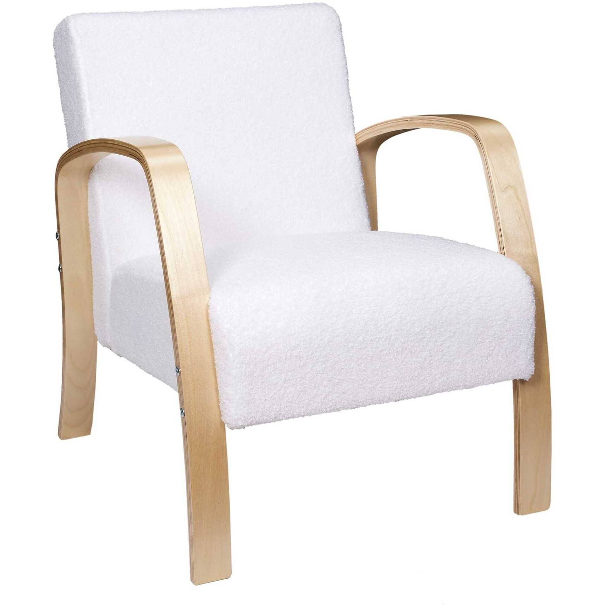 Poltrona Boucl&eacute; Branca