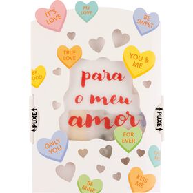 Postal com Luz Hugs & Kiss