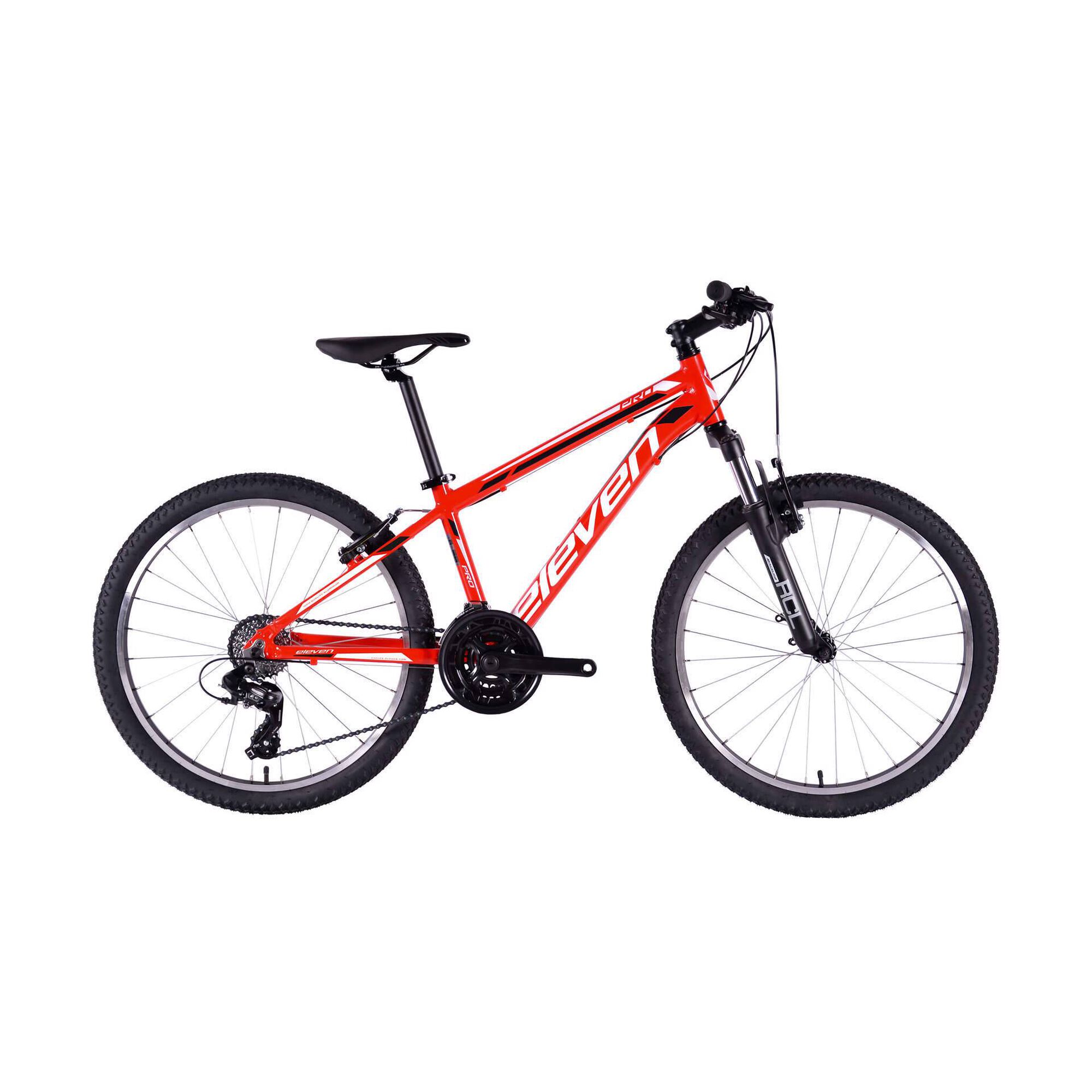 Bicicleta Júnior Pro Roda 24'' 21V VB Vermelha, Preto e Branco
