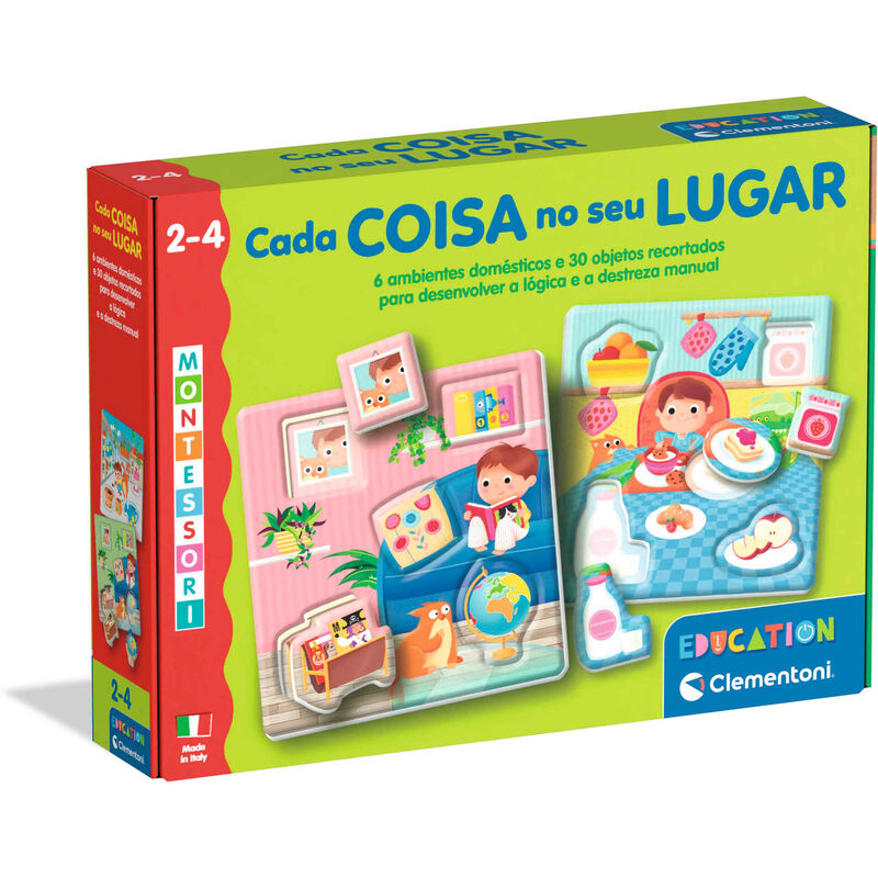 Clementoni - Jogo Montessori Cada Coisa No Seu Lugar