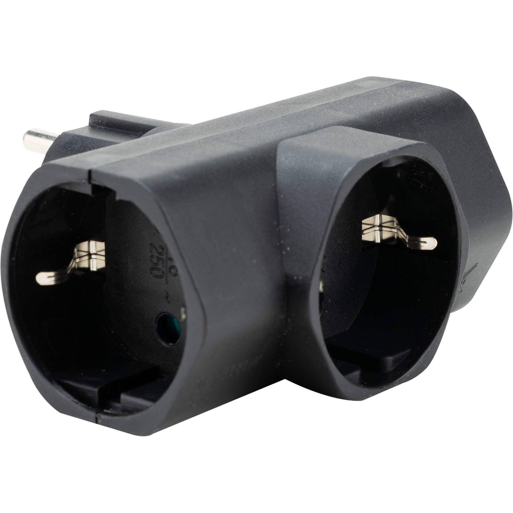 Ficha Tripla Schuko 16A Preta Boost