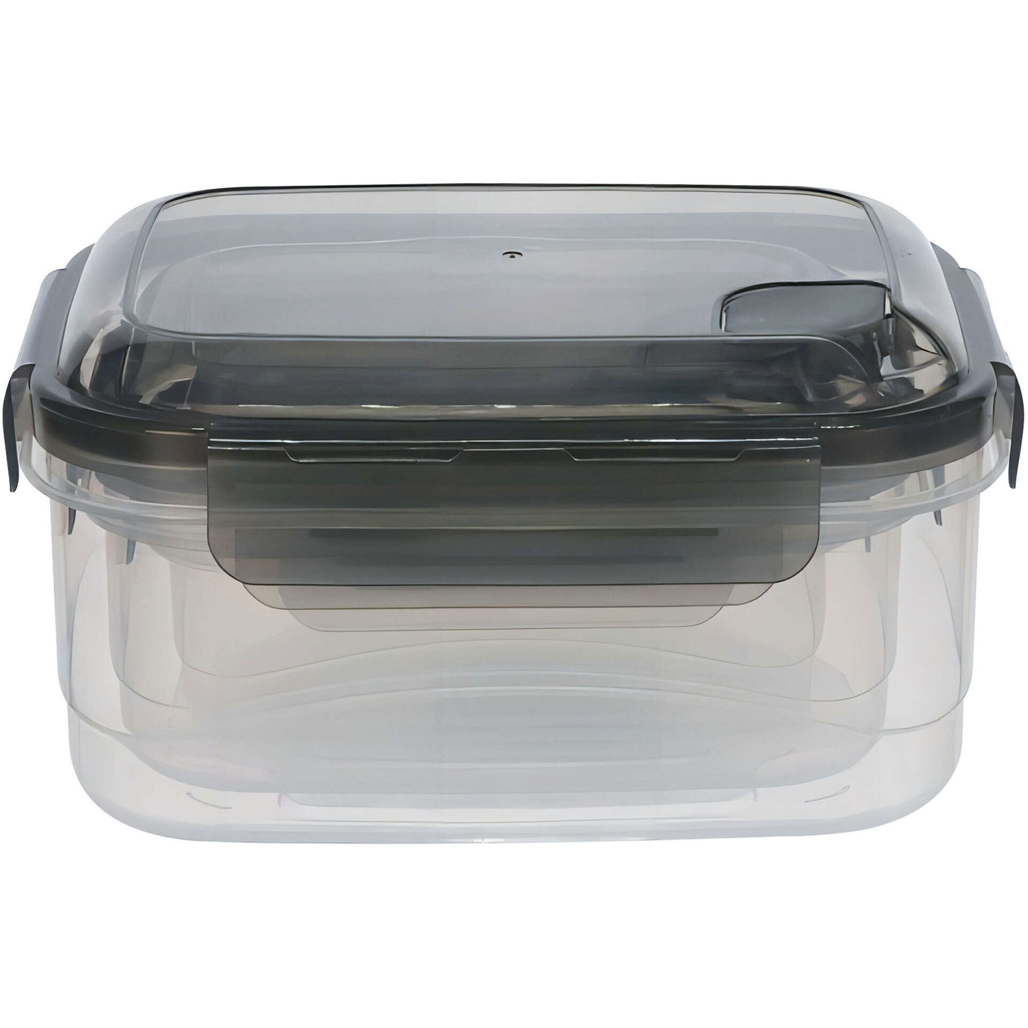 Conjunto 3 Caixas Retangulares Cinza Lock Kasa