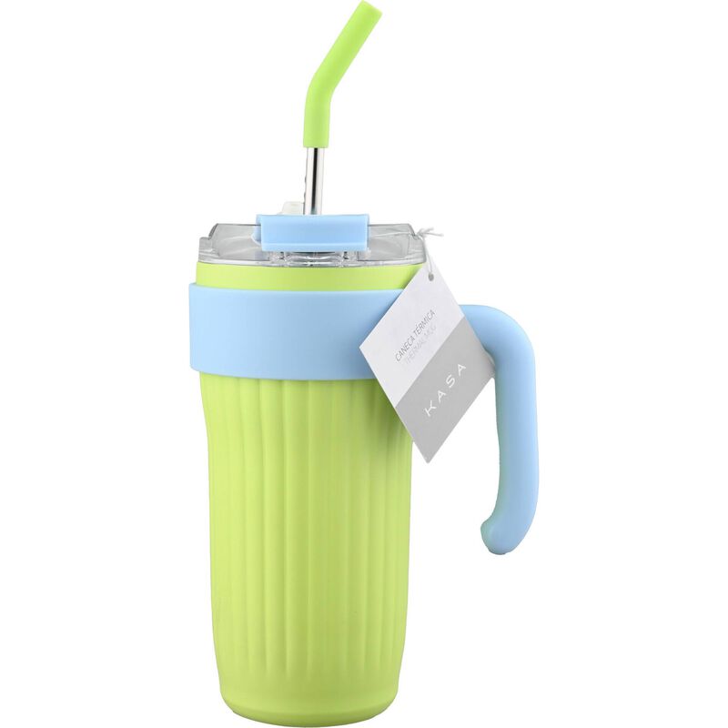 Caneca Térmica 800ml Lima Aço Inoxidável Kasa