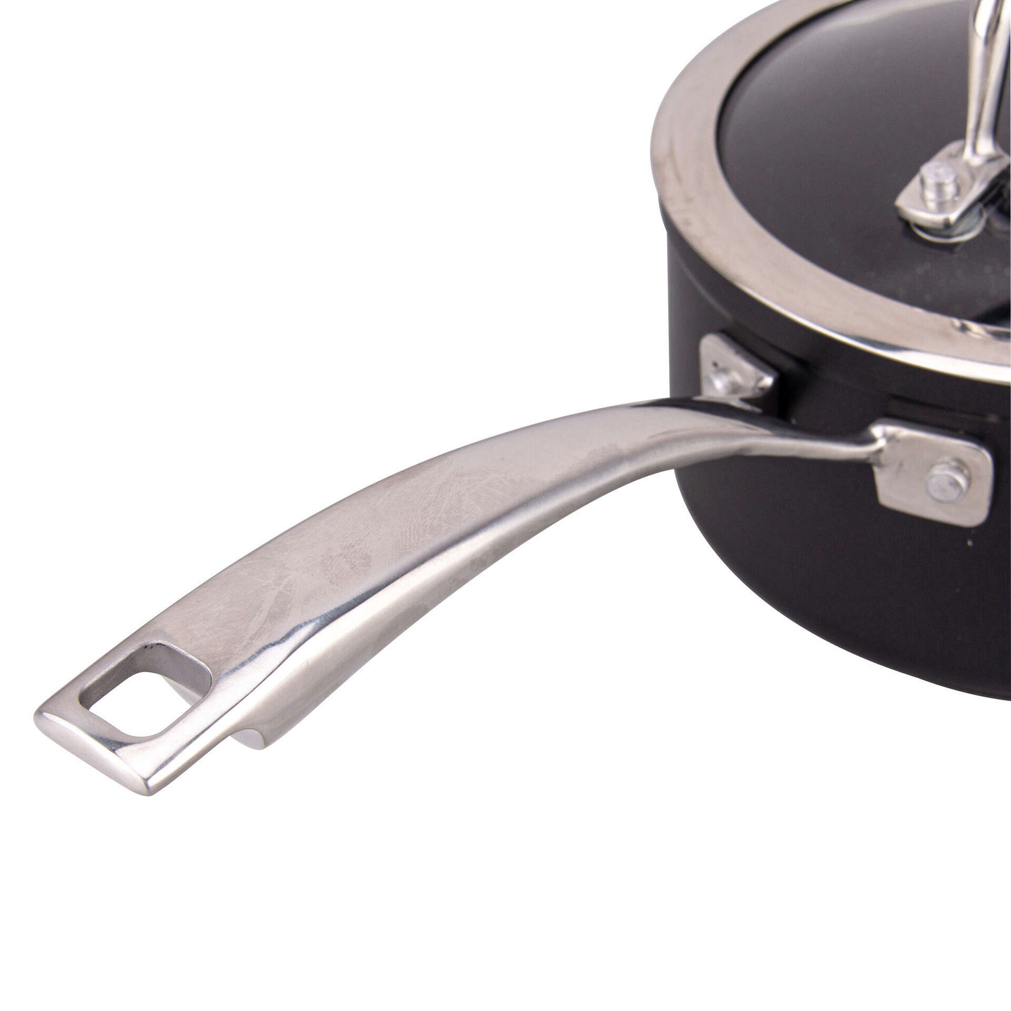 Caçarola Antiaderente com Cabo e Tampa 16cm Platina Indução Total Caçarola Antiaderente com Cabo e Tampa 16cm Platina Indução Total