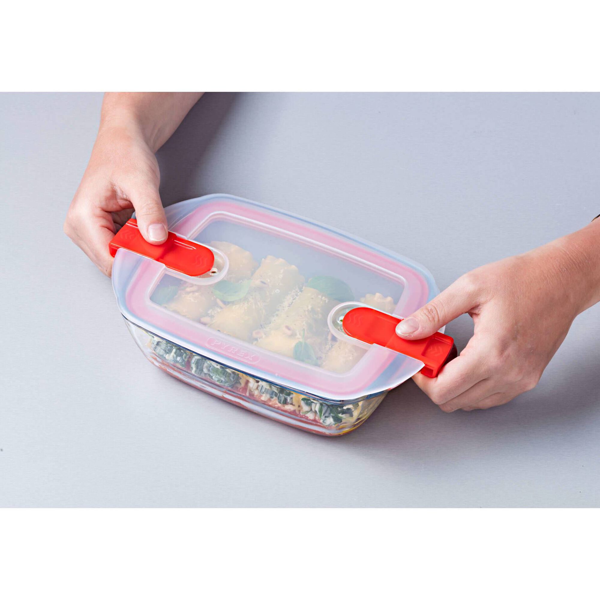 Caixa Herm&eacute;tica Retangular Vidro Pyrex