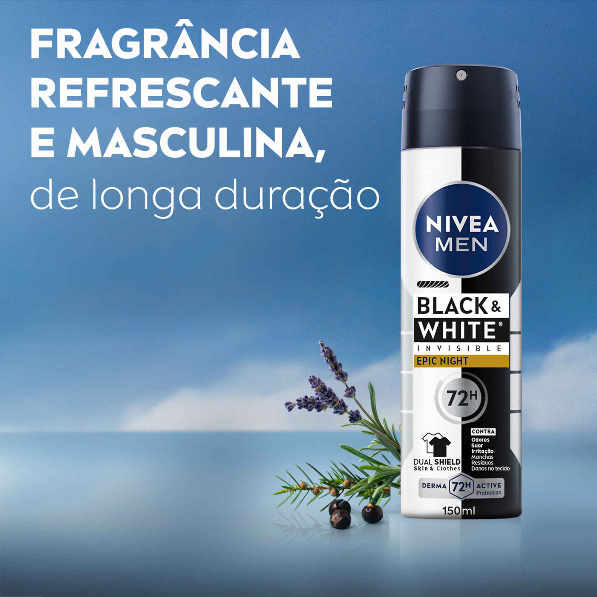 Desodorizante Spray Black&White Epic Night Nivea Men