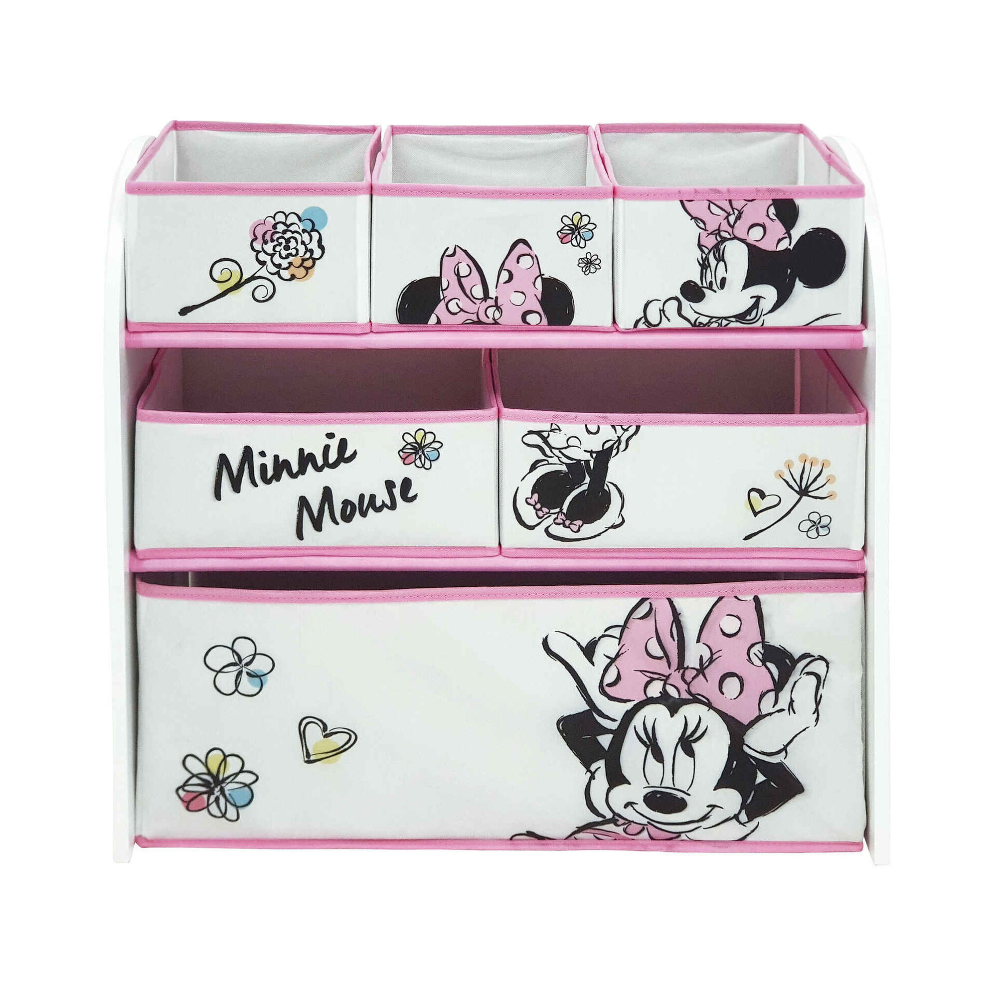 Organizador Arruma&ccedil;&atilde;o C/6 Cestos Minnie