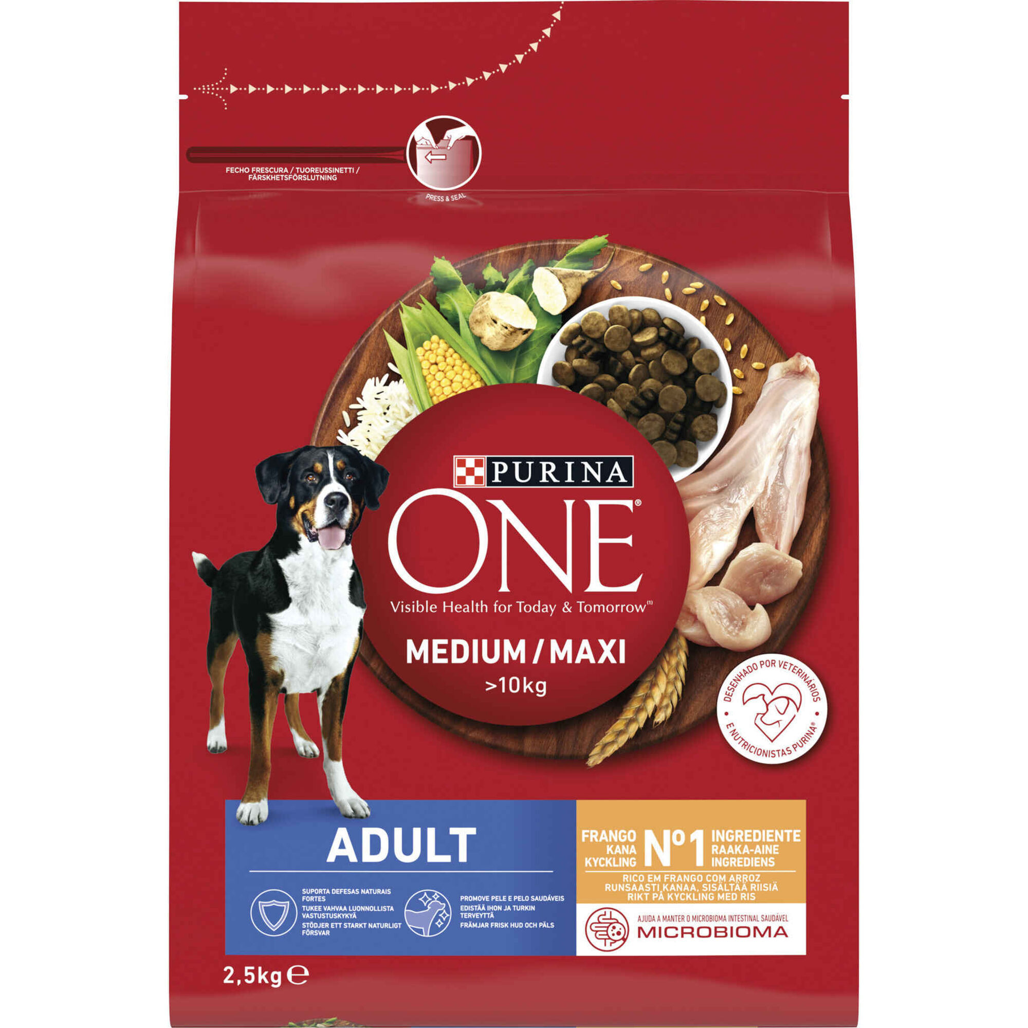 Ra&ccedil;&atilde;o para C&atilde;o Adulto M&eacute;dio e Maxi Frango Purina One