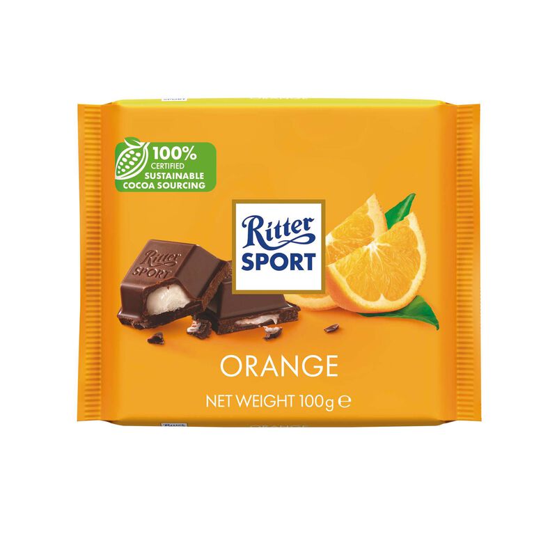Tablete de Chocolate com recheio de Laranja Ritter Sport