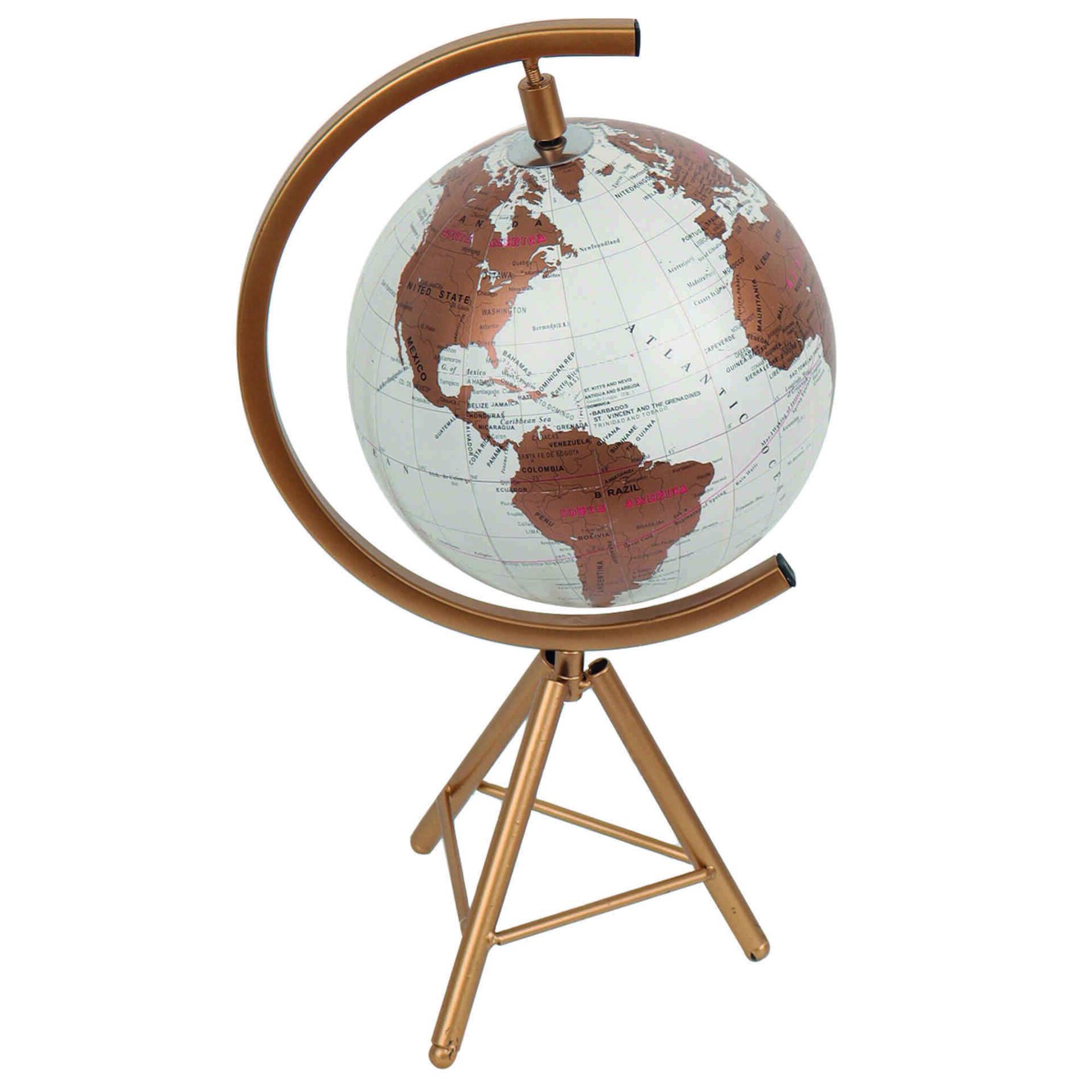 Globo Branco com Pé Dourado