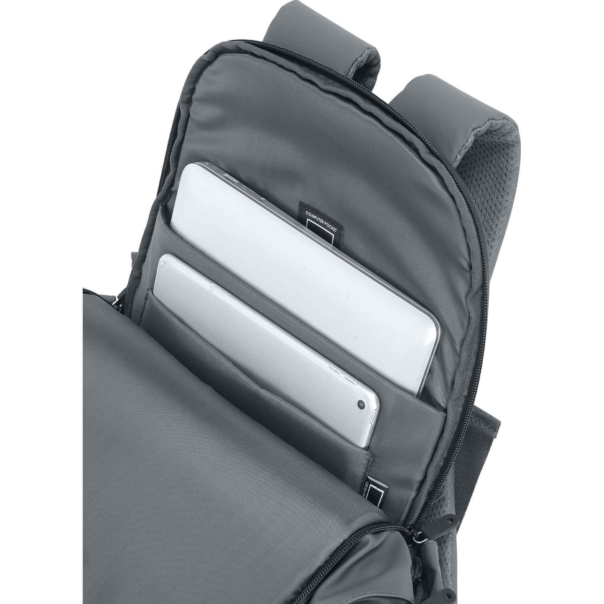 Mochila Office Cinza Clarity Marshmallow