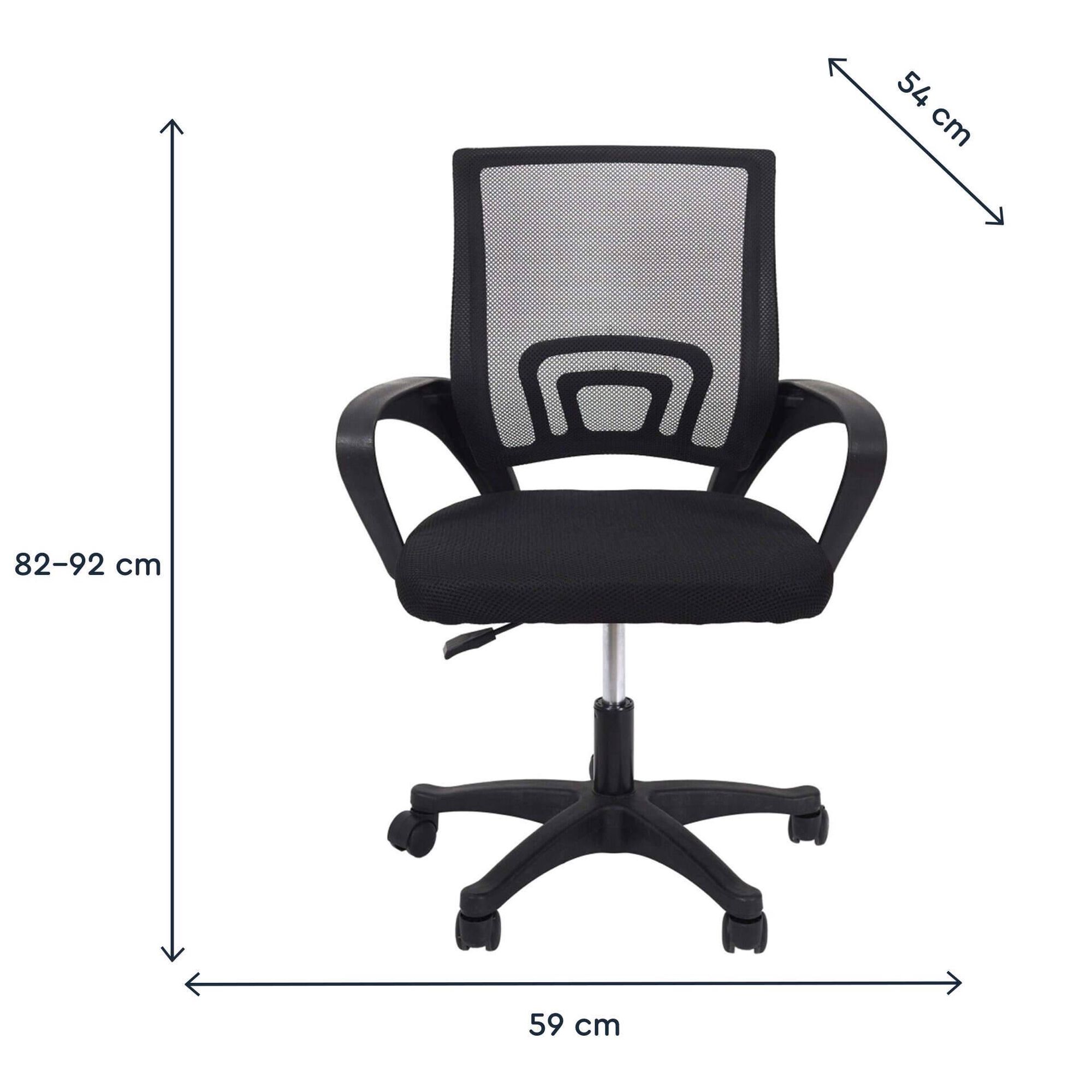Cadeira de Escrit&oacute;rio Ergon&oacute;mica Preta Kasa
