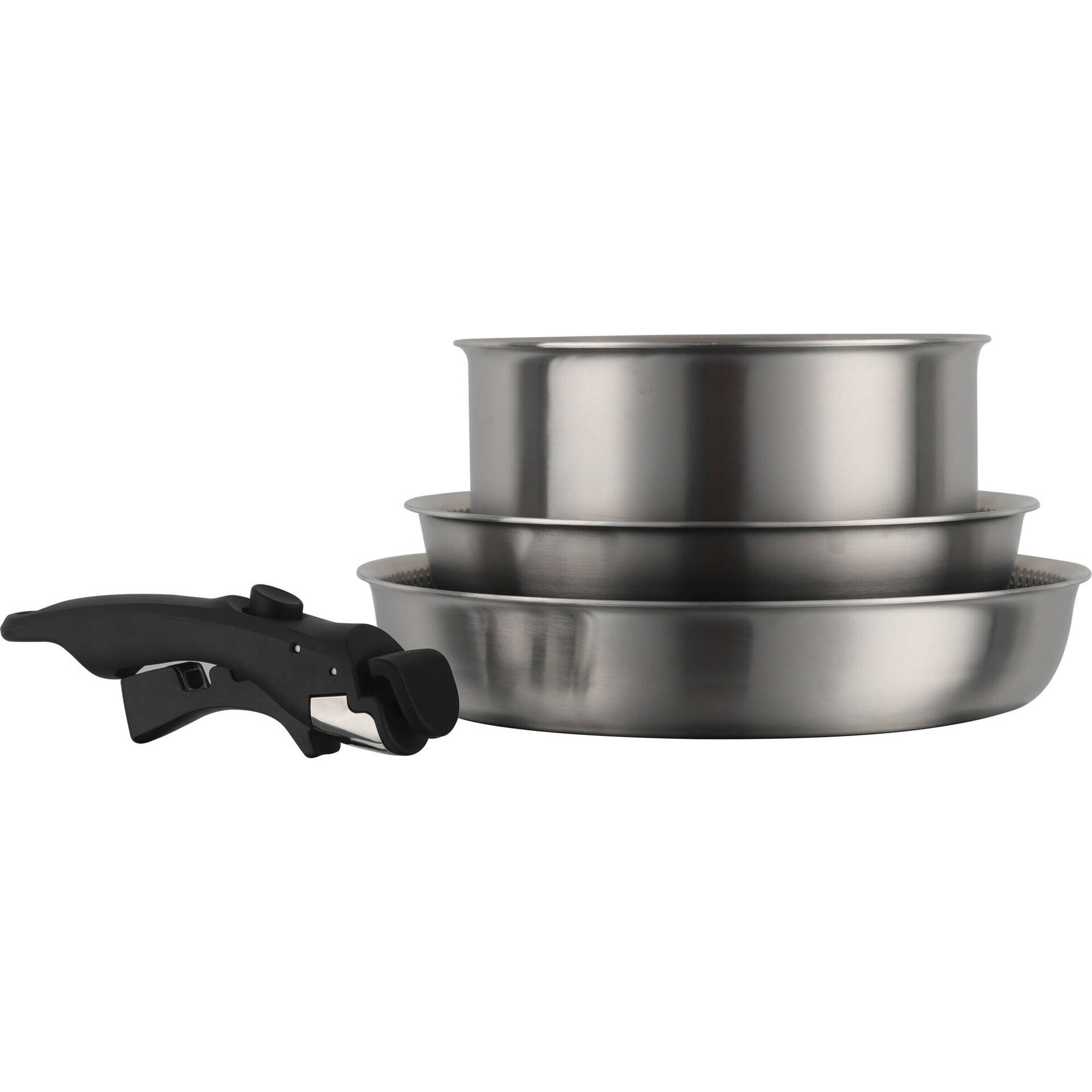 Set 3 Pe&ccedil;as A&ccedil;o Inoxid&aacute;vel com Pega Remov&iacute;vel Kasa