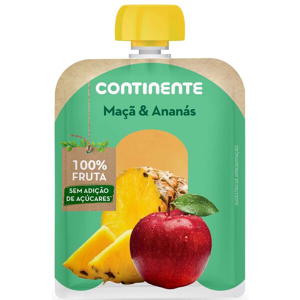 Saqueta de Fruta Maçã e Ananás +8M Continente
