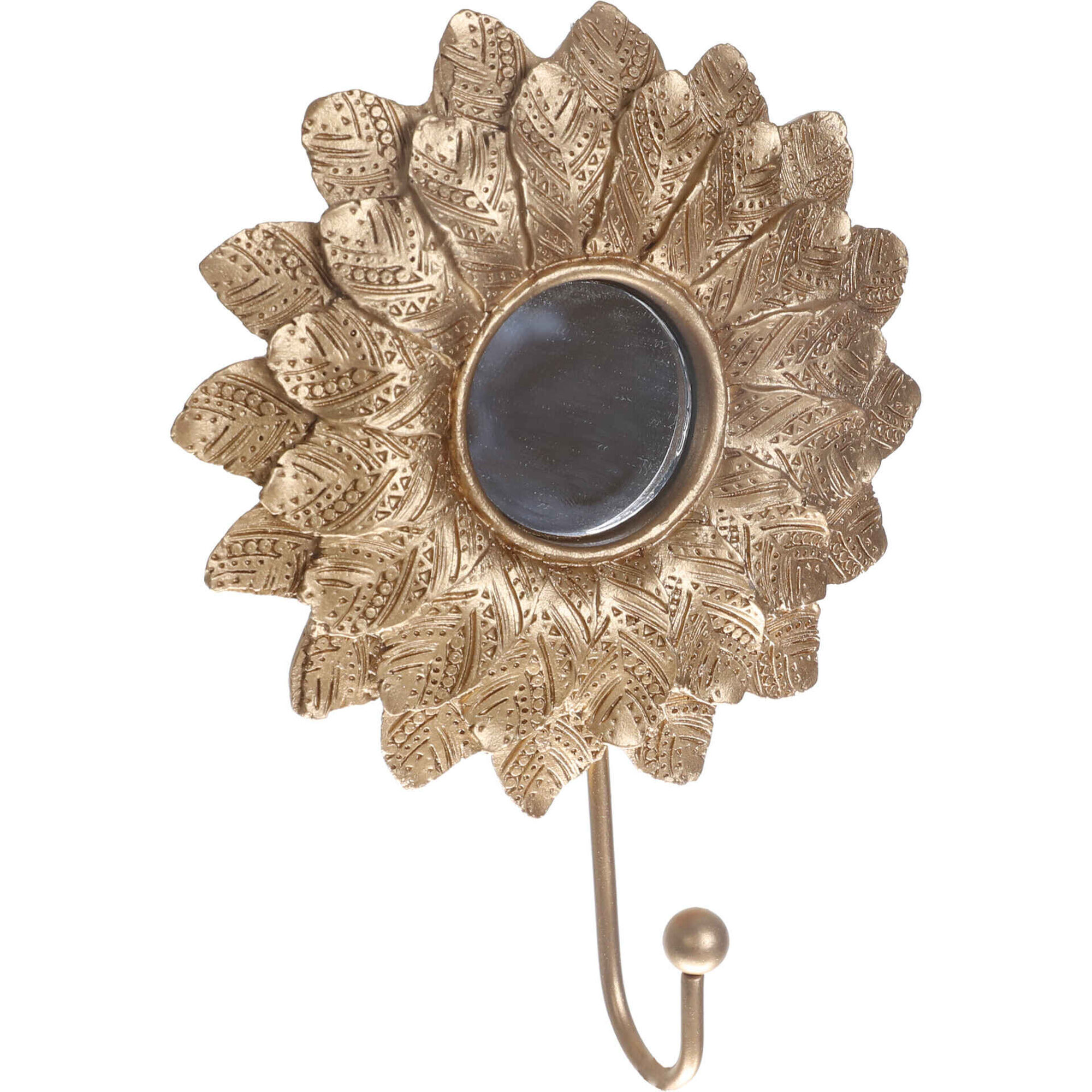 Pendurante Flor Dourada com Vidro