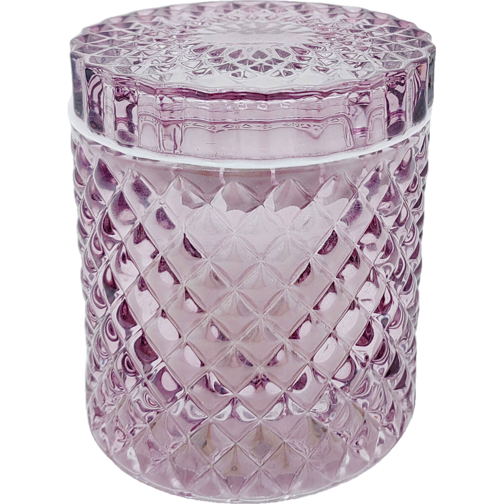 Vela em Copo Vidro com Tampa 190g Malva