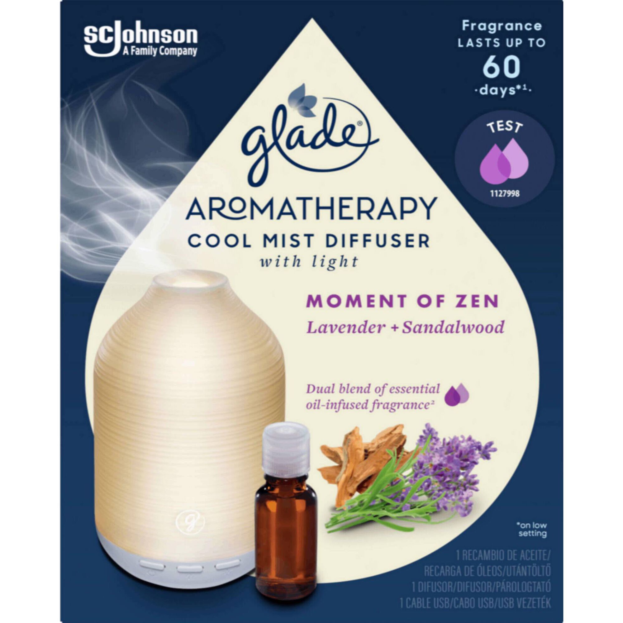 Ambientador Difusor Aromatherapy Cool Mist Moment of Zen Glade