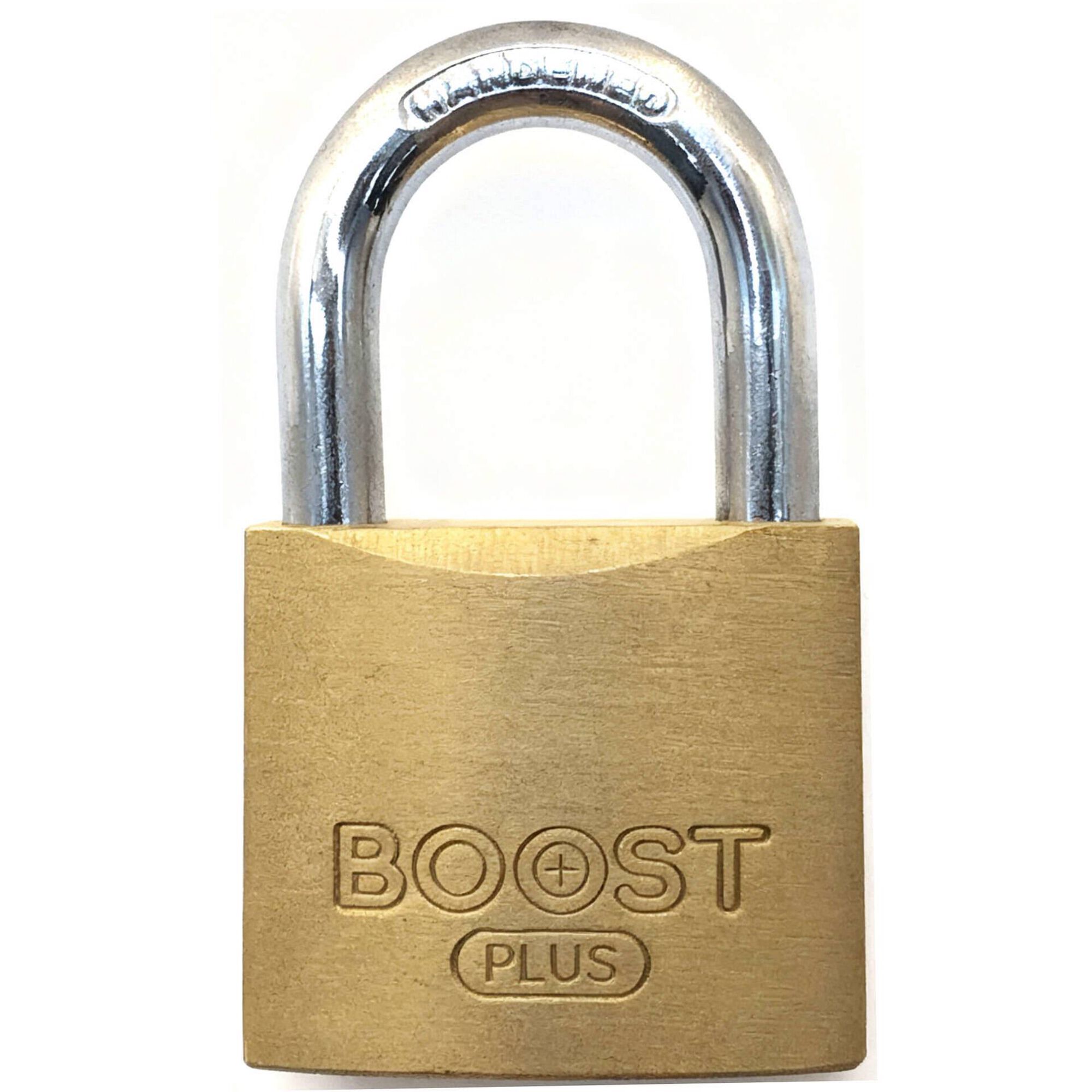 Cadeado Arco Curto com Chave Dourado Boost