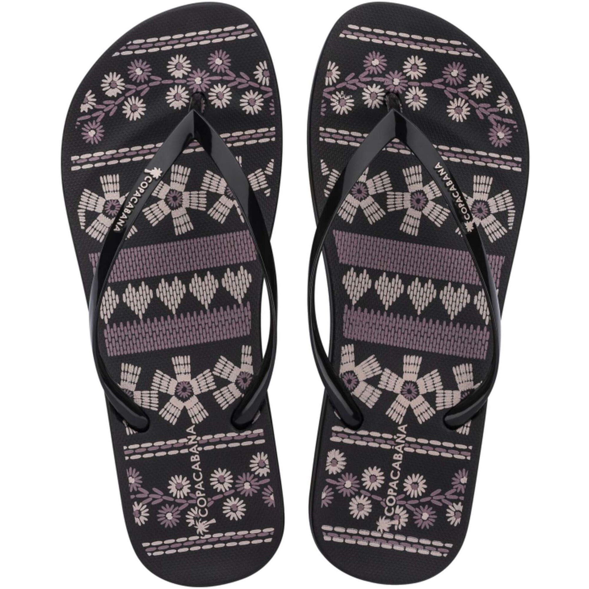 Chinelos de Praia Mulher Animal Print Preto 38 Copacabana