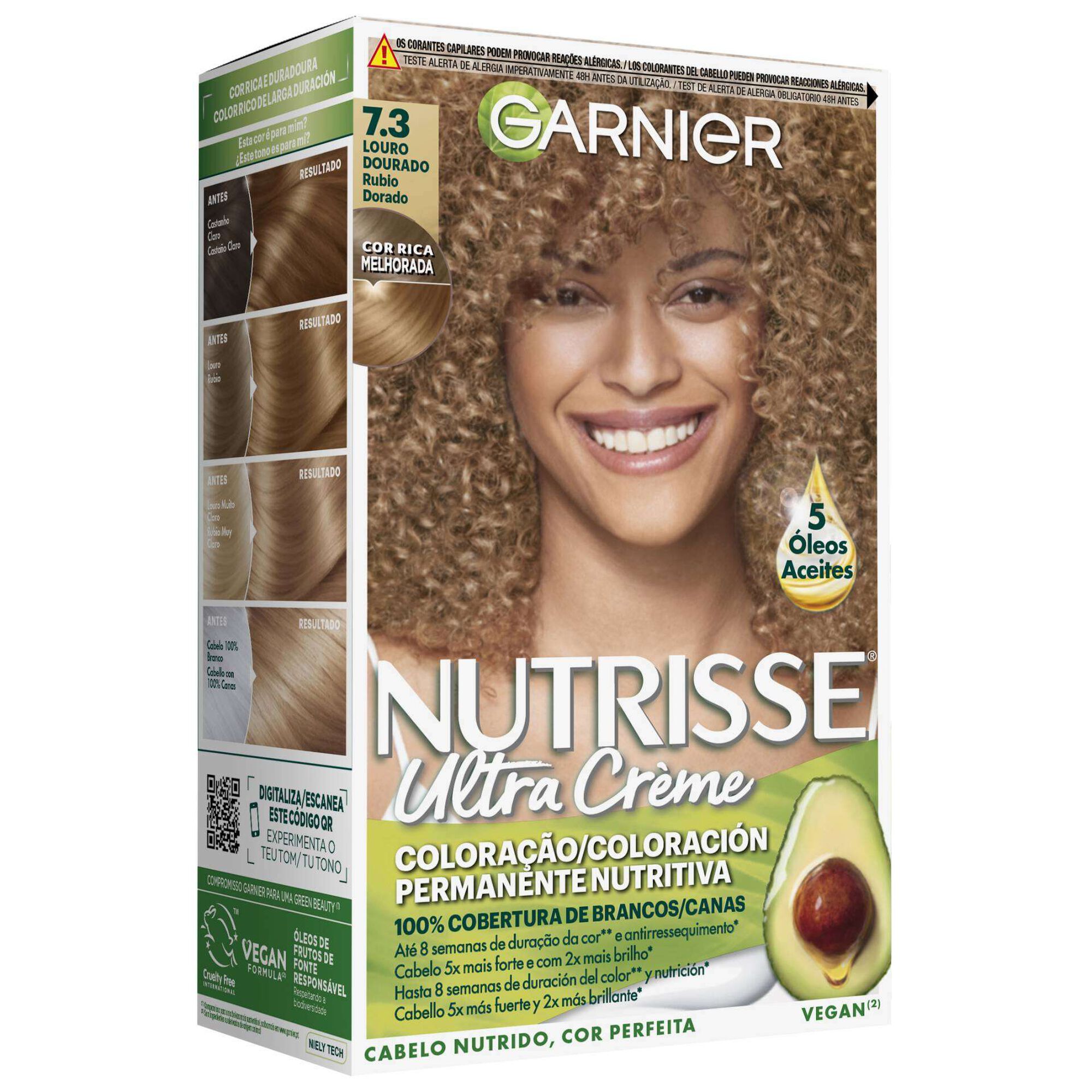 Coloração Permanente Nutrisse Creme Louro Dourado 7.3