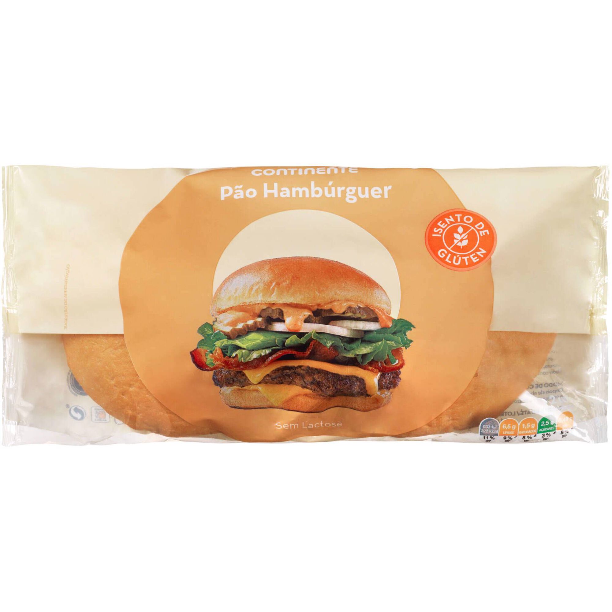 P&atilde;o de Hamb&uacute;ger sem Gl&uacute;ten Continente