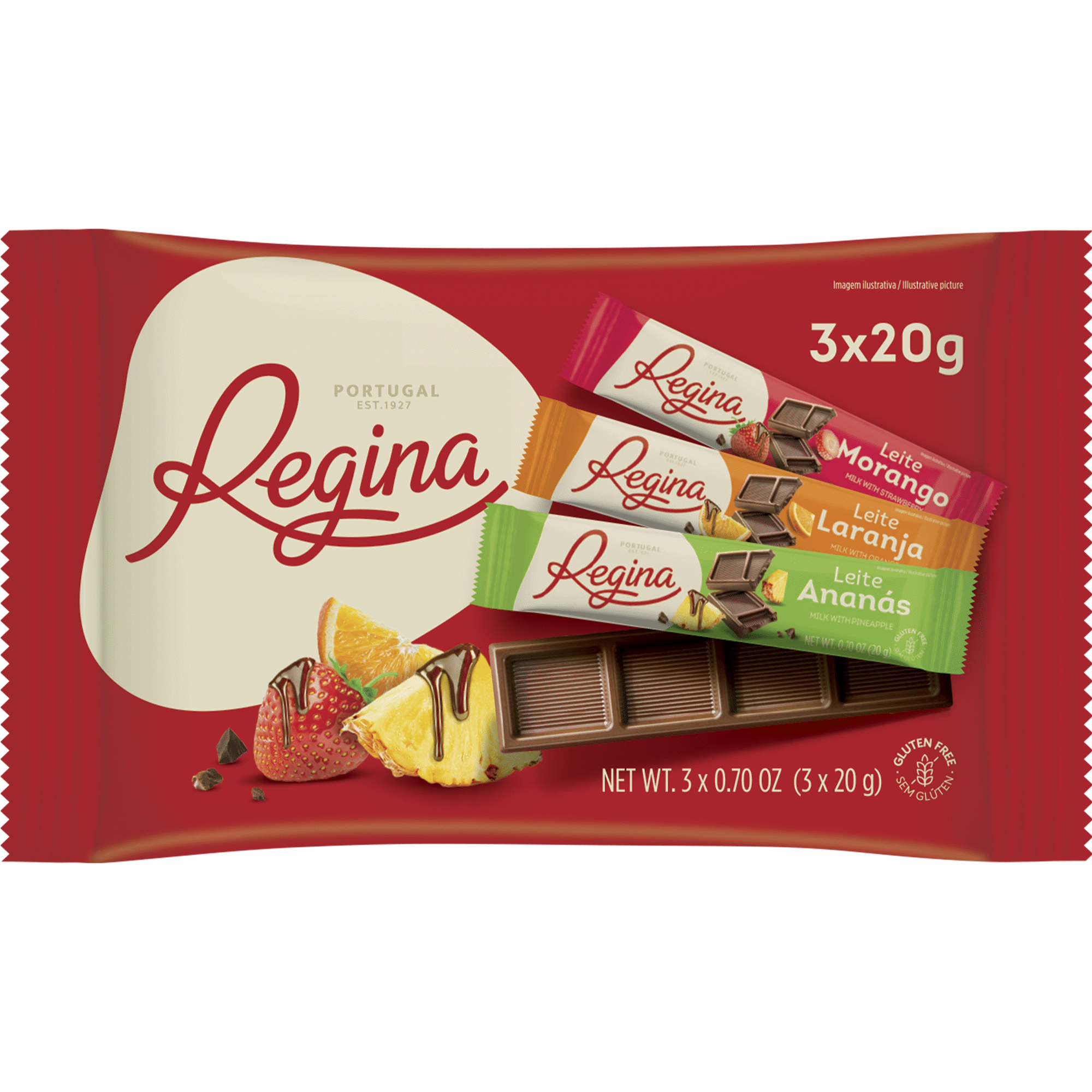 Tablete de Chocolate com Sabor a Fruta