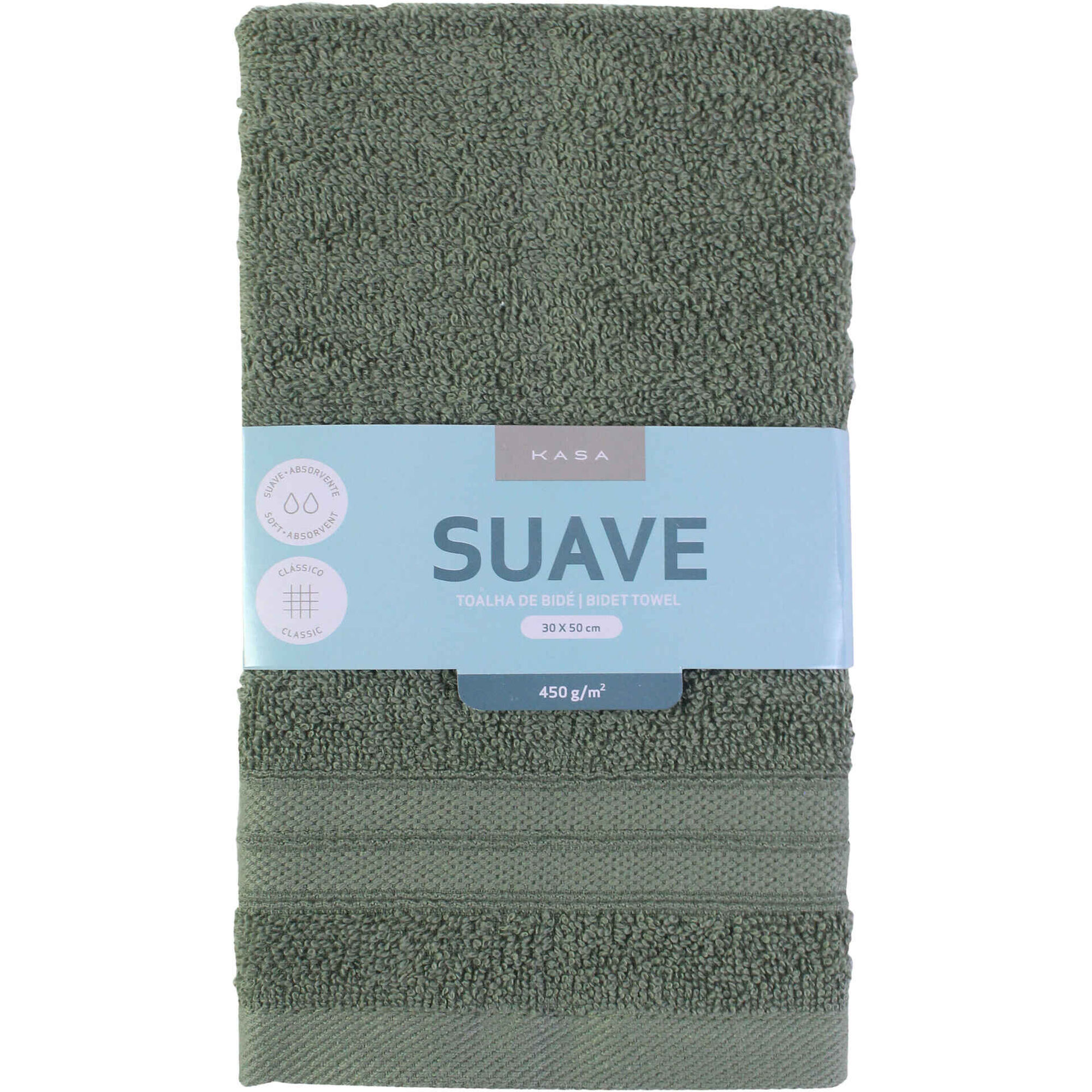 Toalha Bid&eacute; Suave Verde Kasa